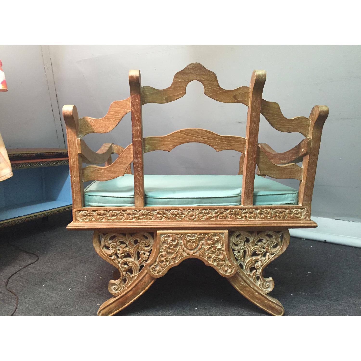 Antique Thai Howdah Gilt Elephant Throne Chairs (pair) - image-2