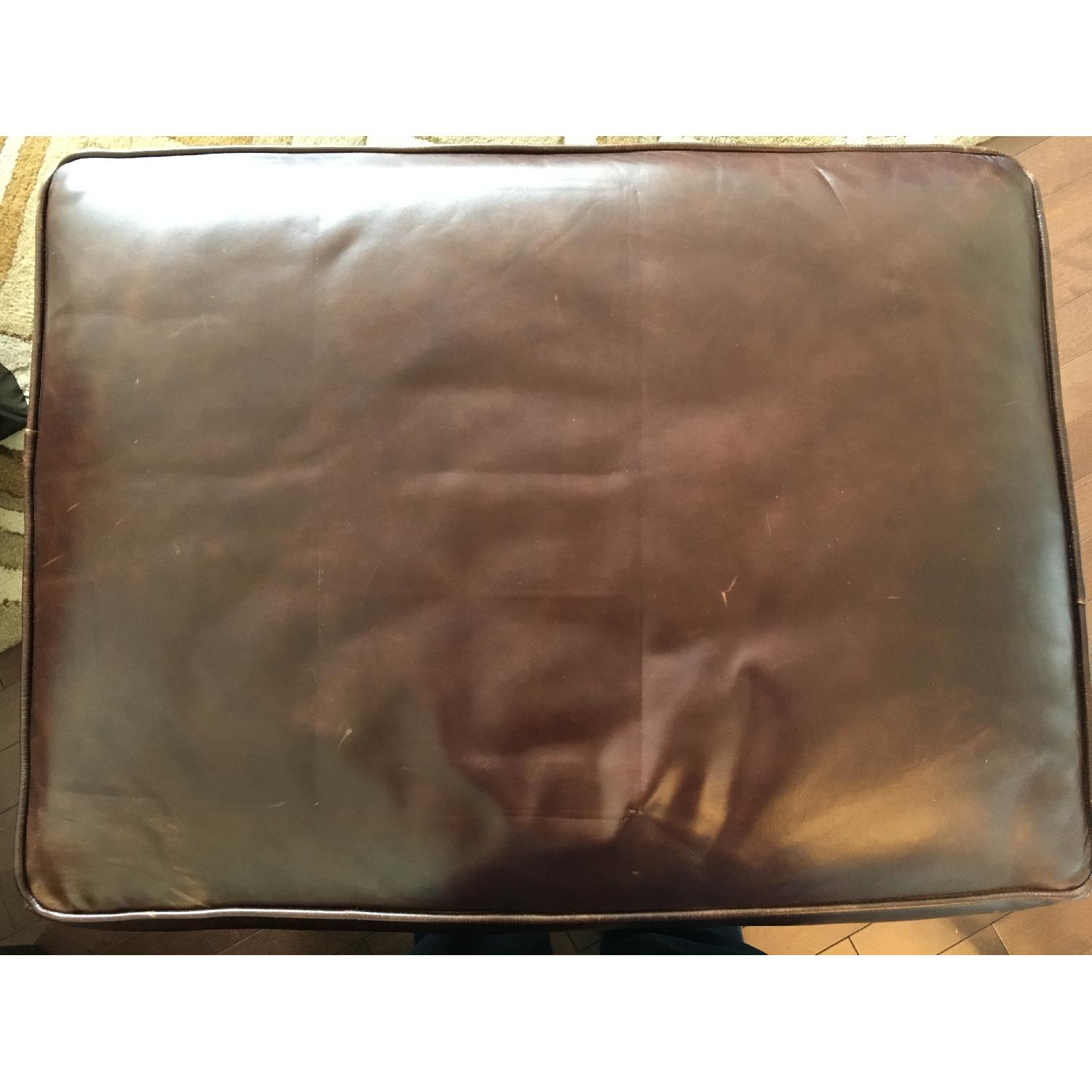 Boston Interiors Leather Chair & Ottoman - image-5