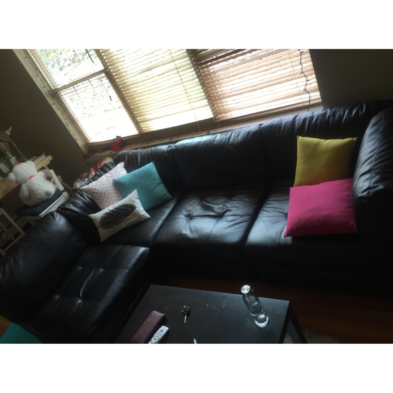 Bob's Leather Sectional Sofa - image-1