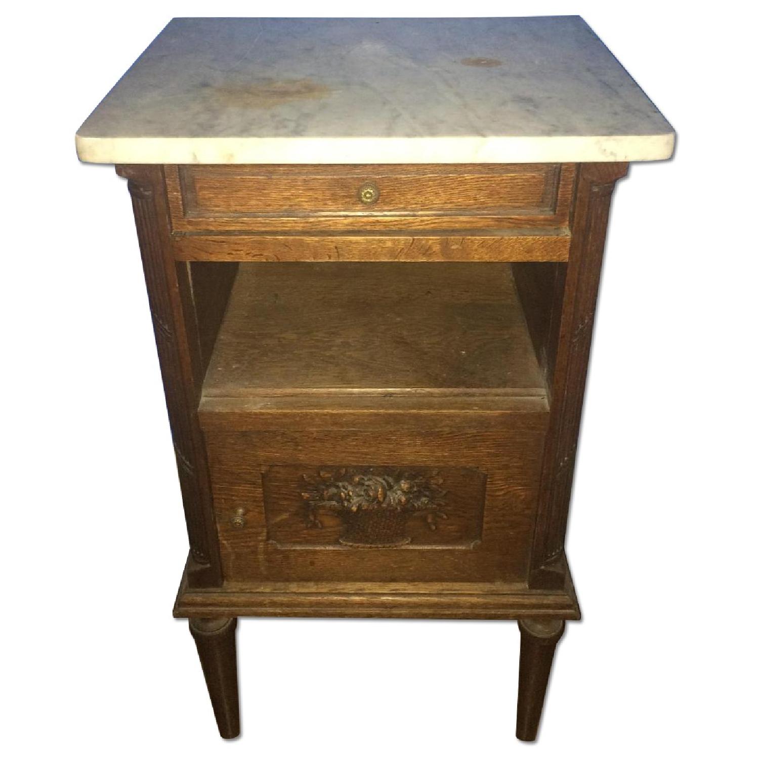 Antique Nightstand/Chamber Pot Cabinet - image-0
