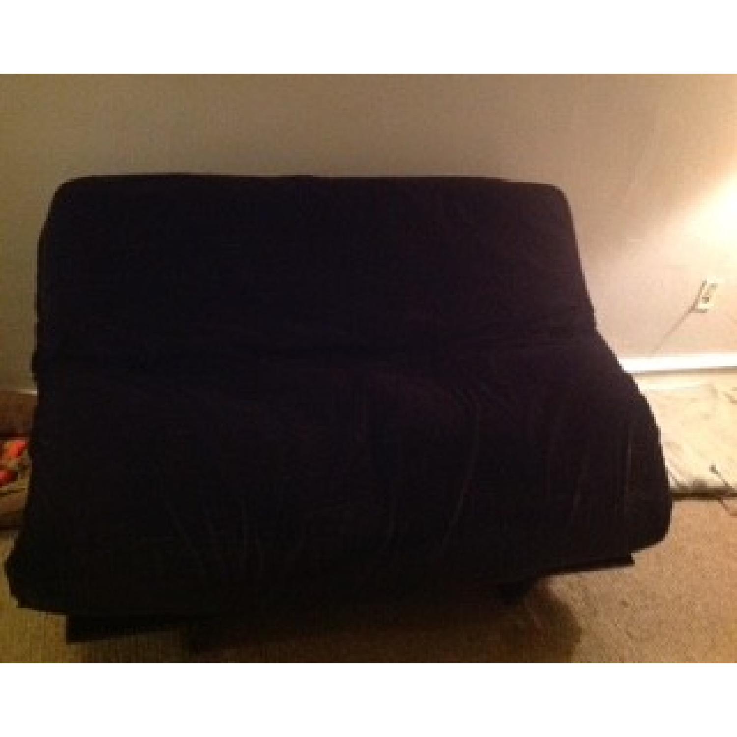 Sealy Posturepedic Black Velvet Futon - image-1