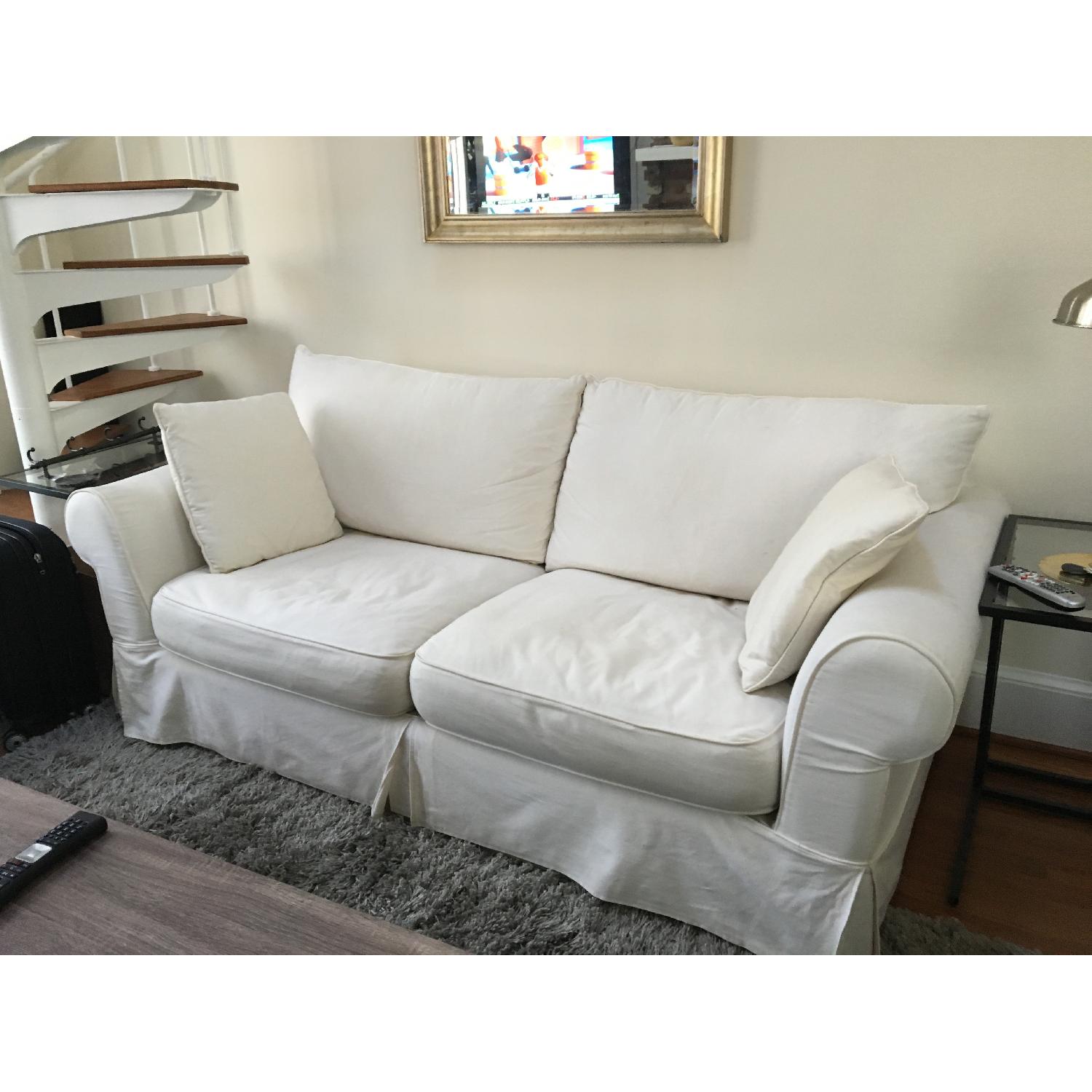 Jennifer Convertibles White Chatham Sleeper Sofa - image-1