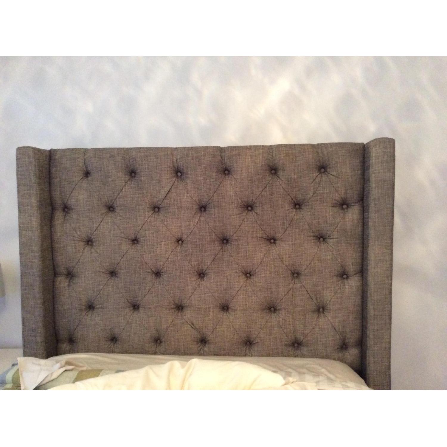 Ashley's Grey Upholstered Tufted Sorinella Queen Bed - image-5