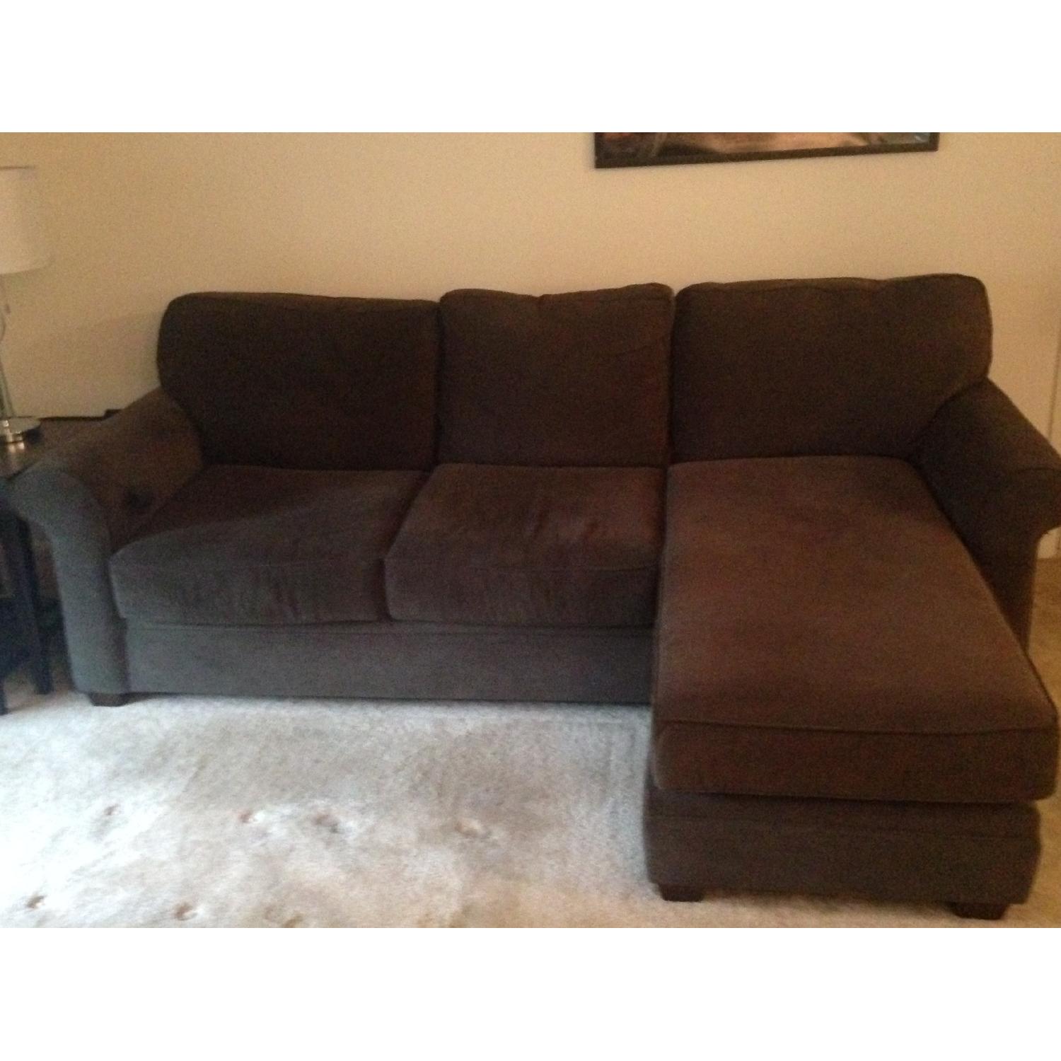 Havertys Kara Chaise Sectional w/ 2 Cube Ottomans - image-2