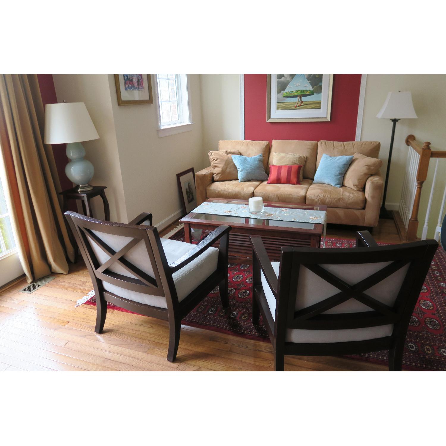 Chris Madden Accent Chair in Light Aqua Blue Color - 2 Available - image-5