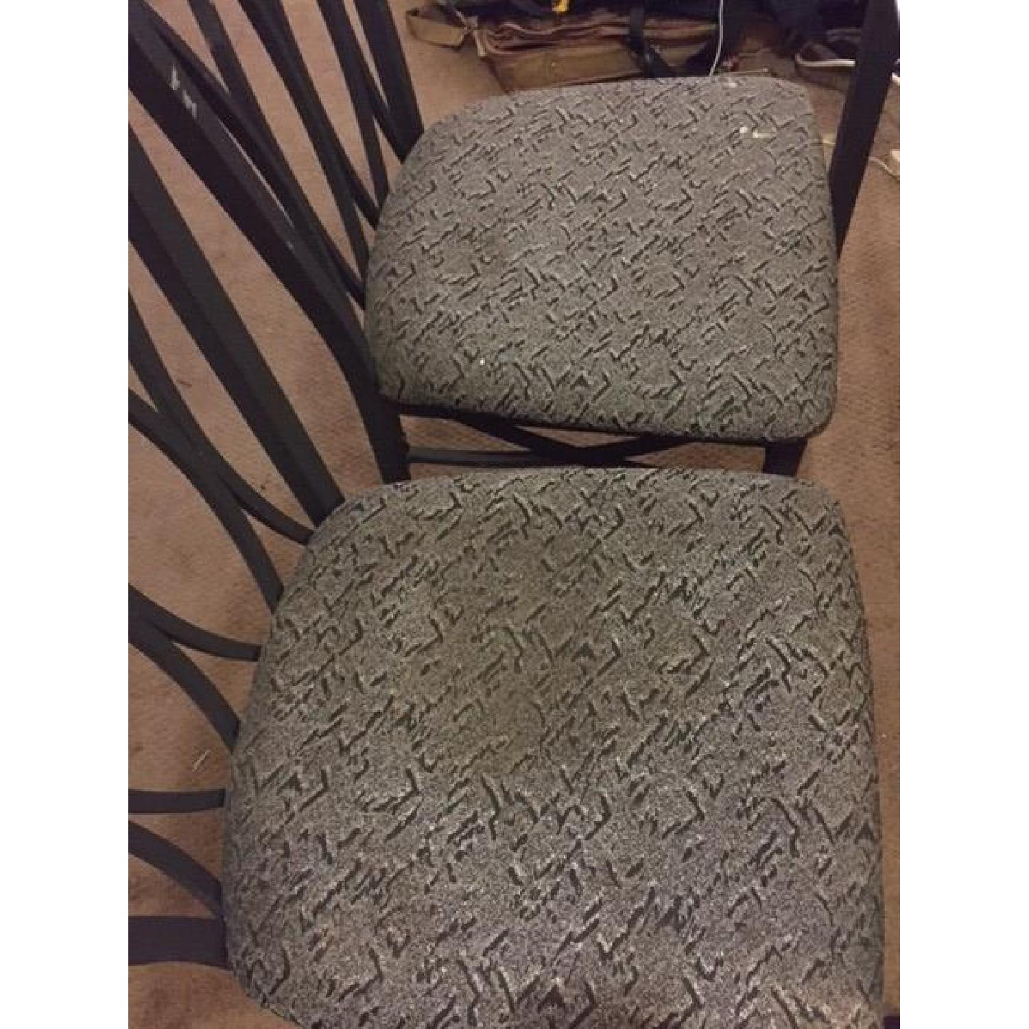 Glass & Metal Dining Table w/ 4 Chairs - image-2