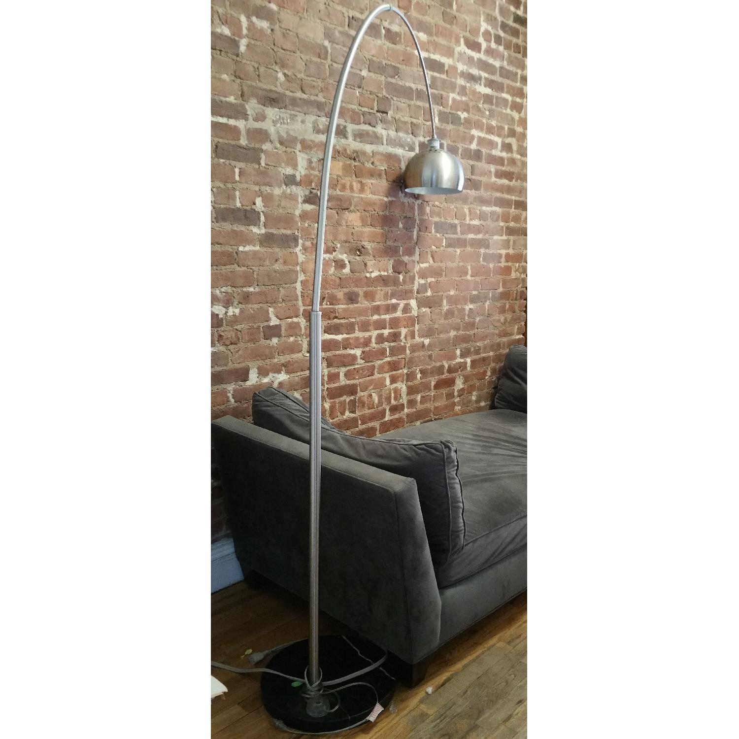 Mod Floor Lamp w/ Black Marble Base - image-1