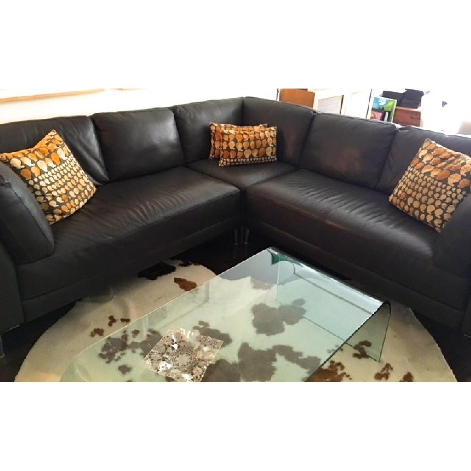 3 Piece Leather Sectional Sofa - image-1