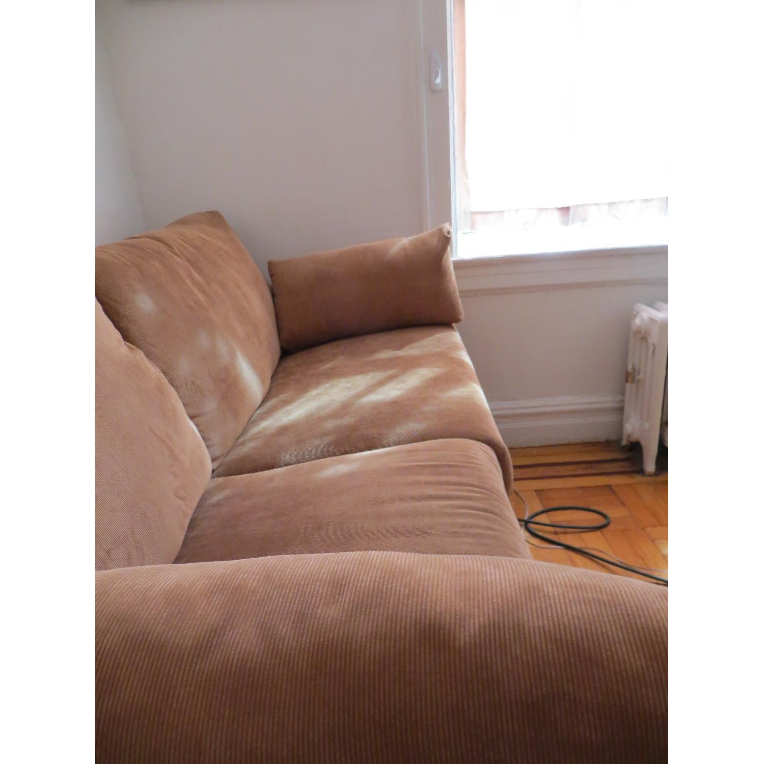 Jennifer Convertibles CoffeeBrown Corduroy Sleeper Loveseat AptDeco