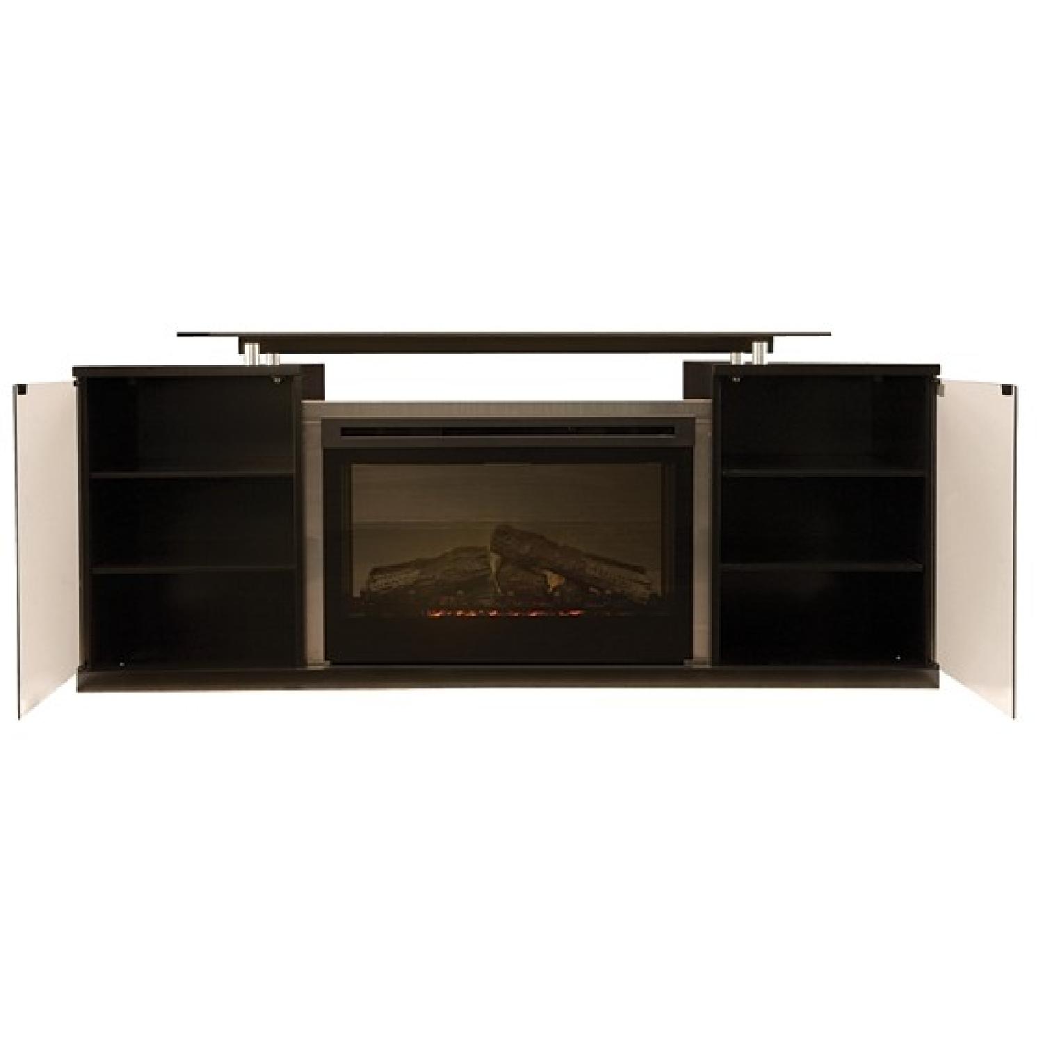 Raymour & Flanigan Marana TV Console w/ Integrated Electric Fire Place - image-1