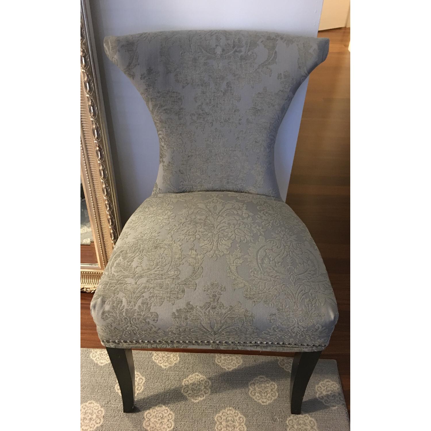 Victorian-Inspired Dusty Blue Accent Chairs - Pair - image-2