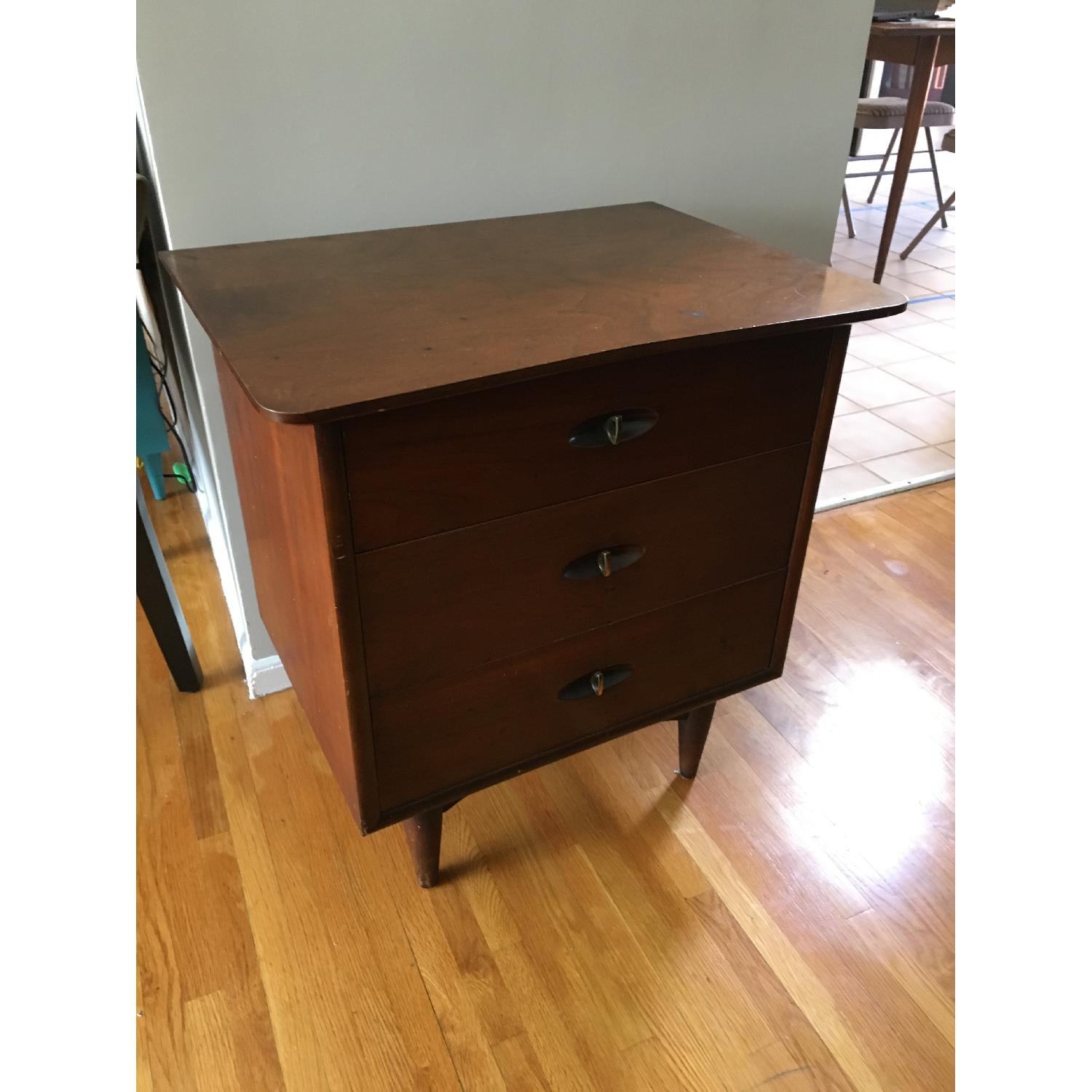 Mid Century Modern Walnut Nightstands/Side Tables- 2 Available - image-1