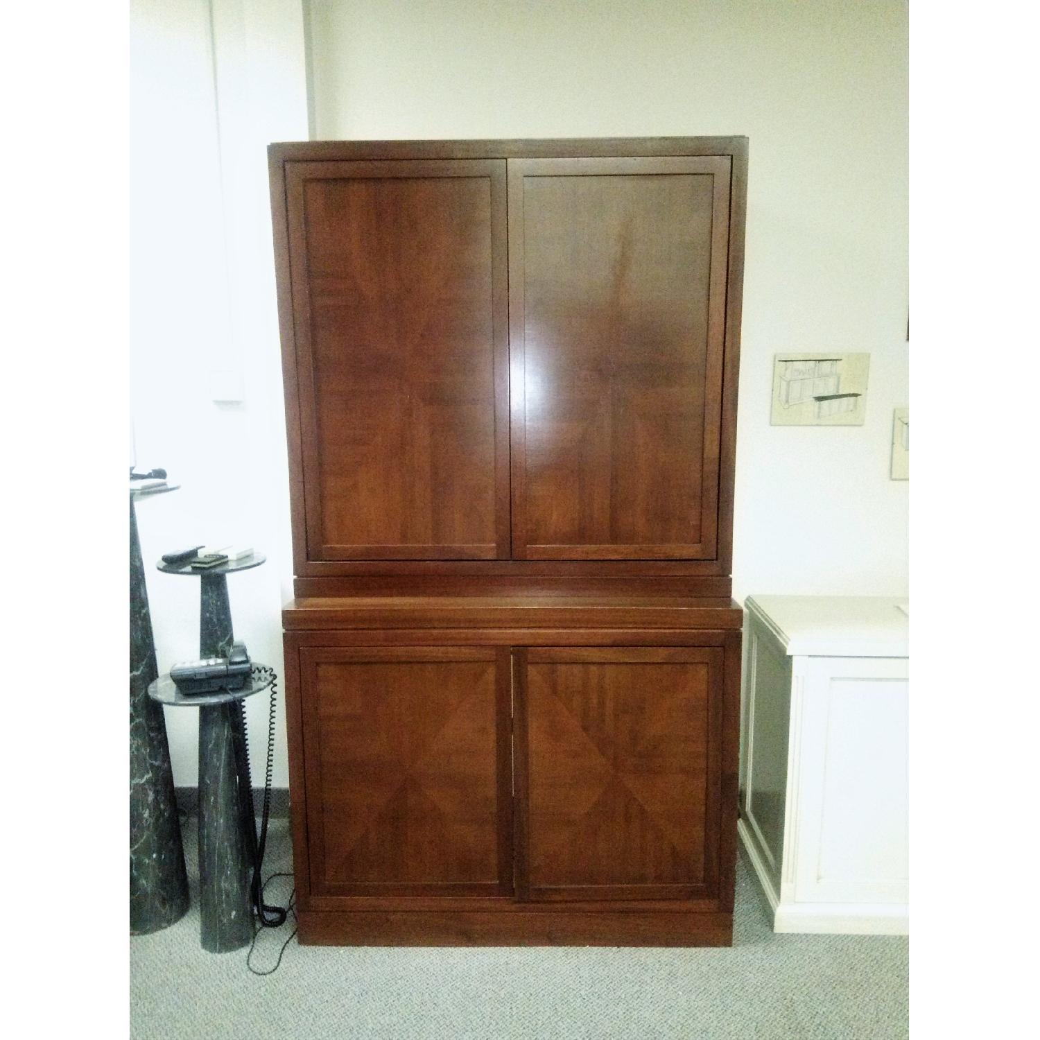 Bamboo & Mahogany Transitional Entertainment Center - image-0