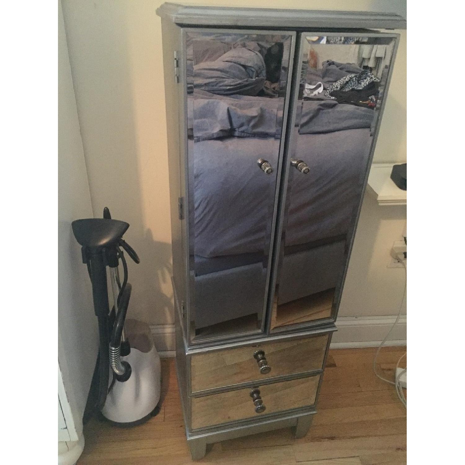 Pier 1 Hayworth Mirrored Jewelry Armoire - image-1