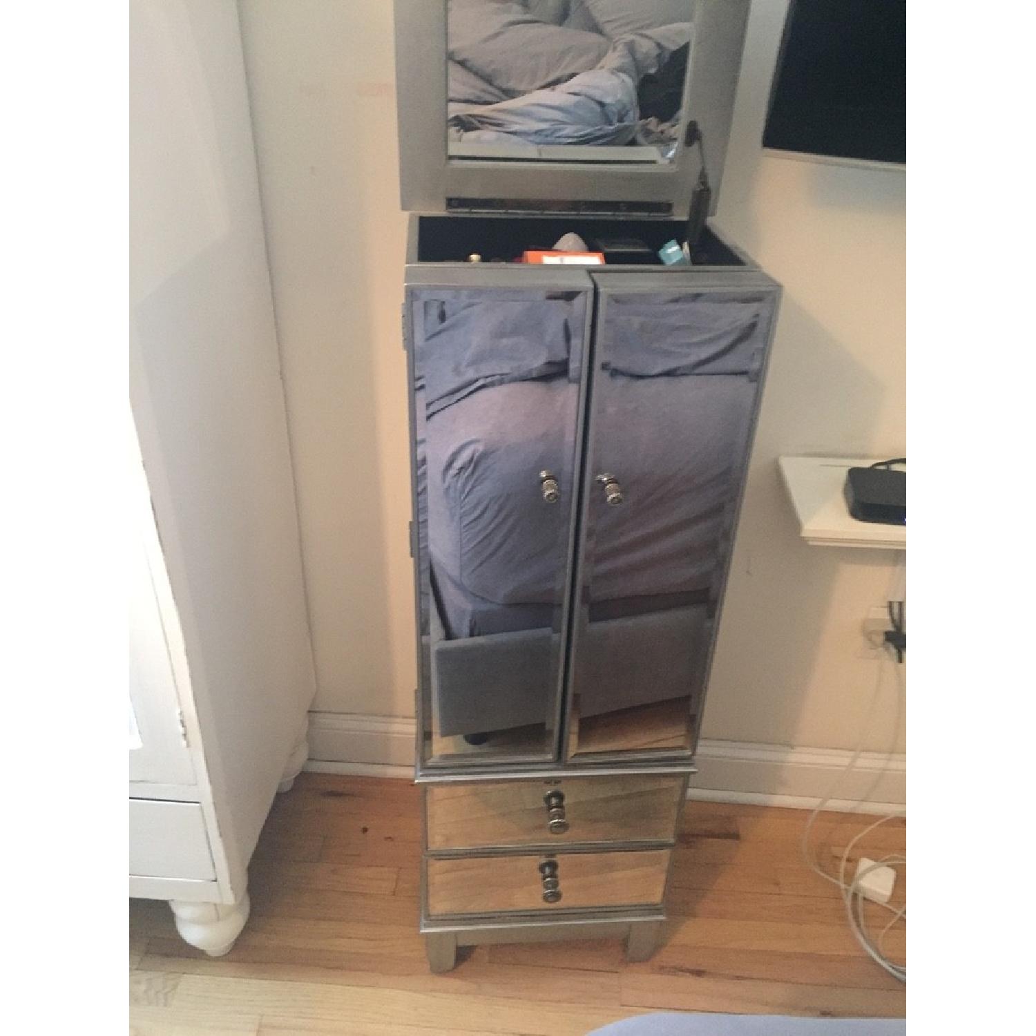 Pier 1 Hayworth Mirrored Jewelry Armoire - image-2