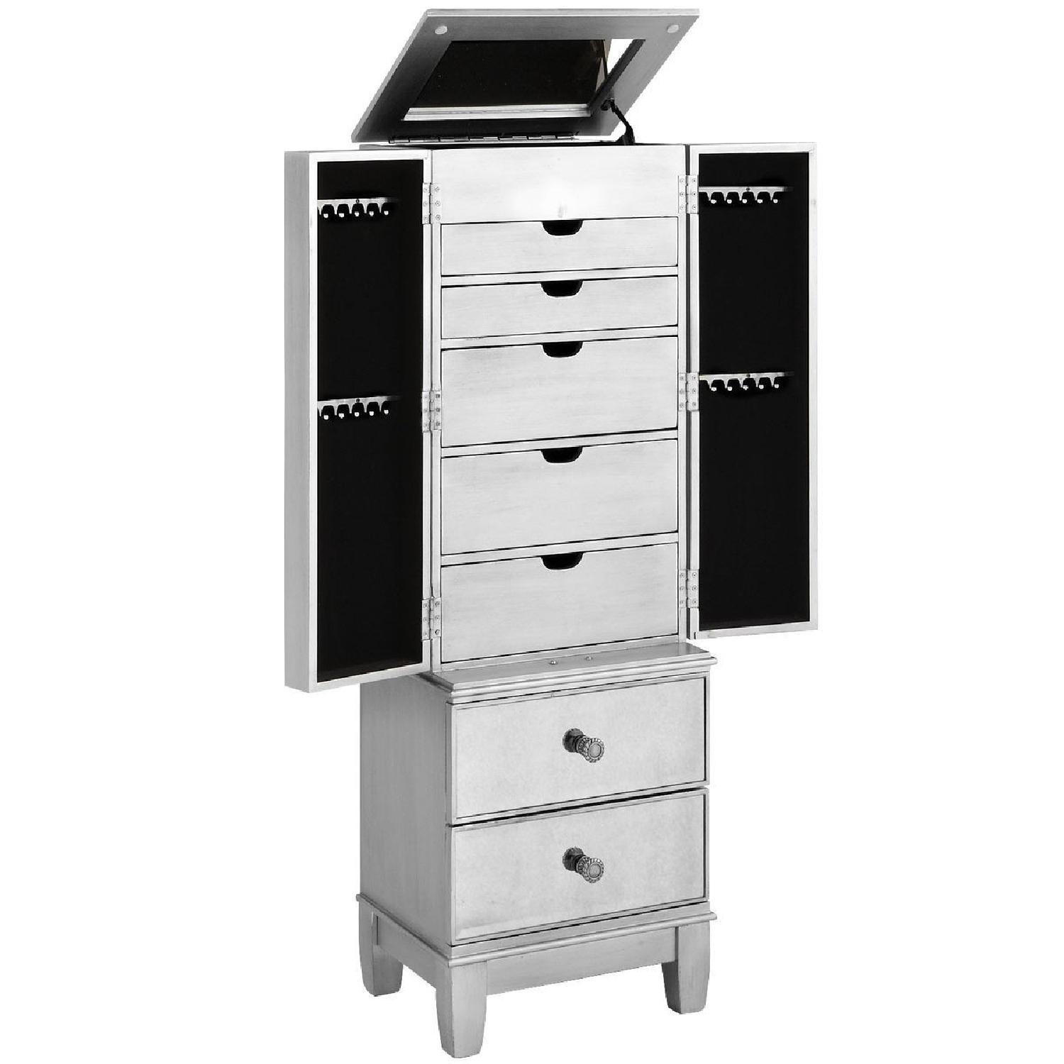 Pier 1 Hayworth Mirrored Jewelry Armoire - image-8