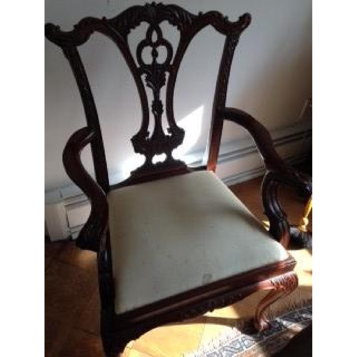 Henredon Pedestal Dining Table w/ Leaf & 6 Chairs - image-6