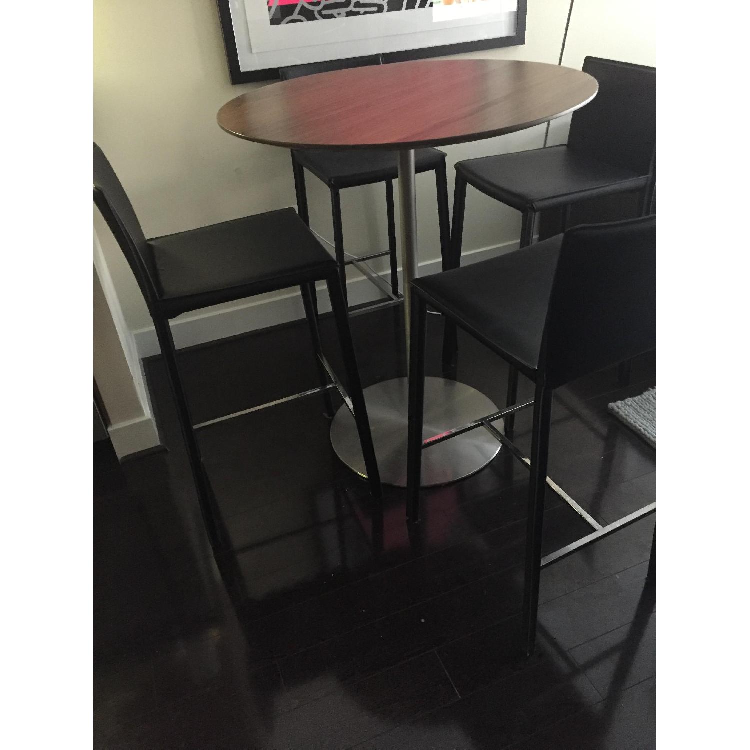 BoConcept Zarra Black Bonded Leather Barstools - 4 Available - image-1