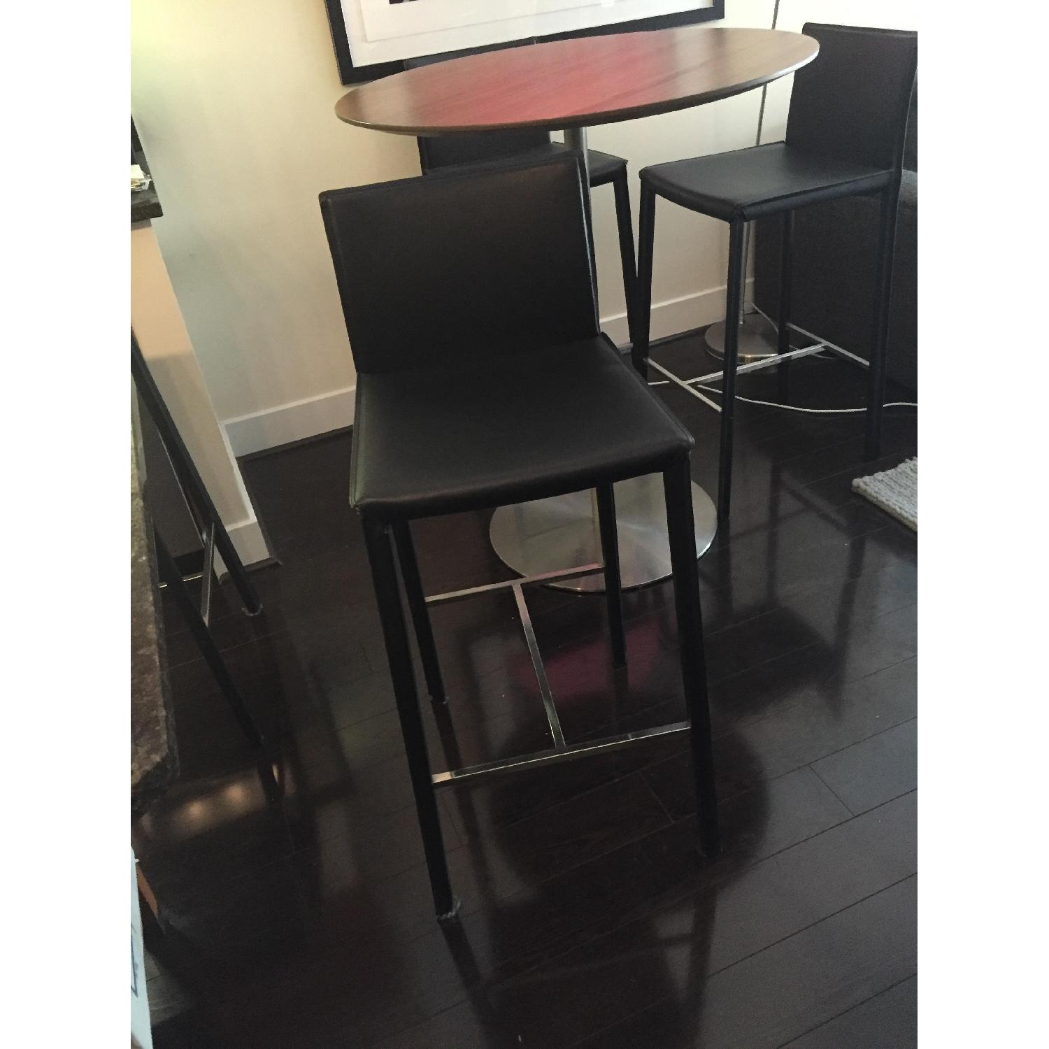 BoConcept Zarra Black Bonded Leather Barstools - 4 Available - image-2