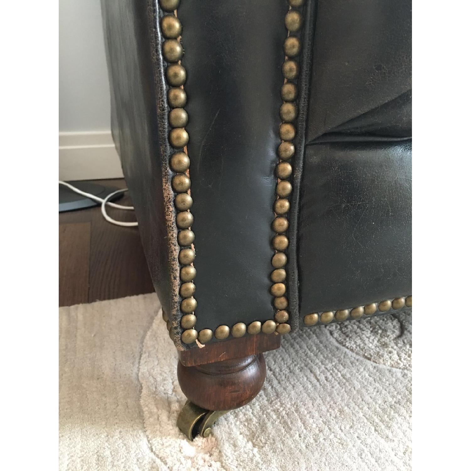 Restoration Hardware Leather Chesterfield Sofa - image-4