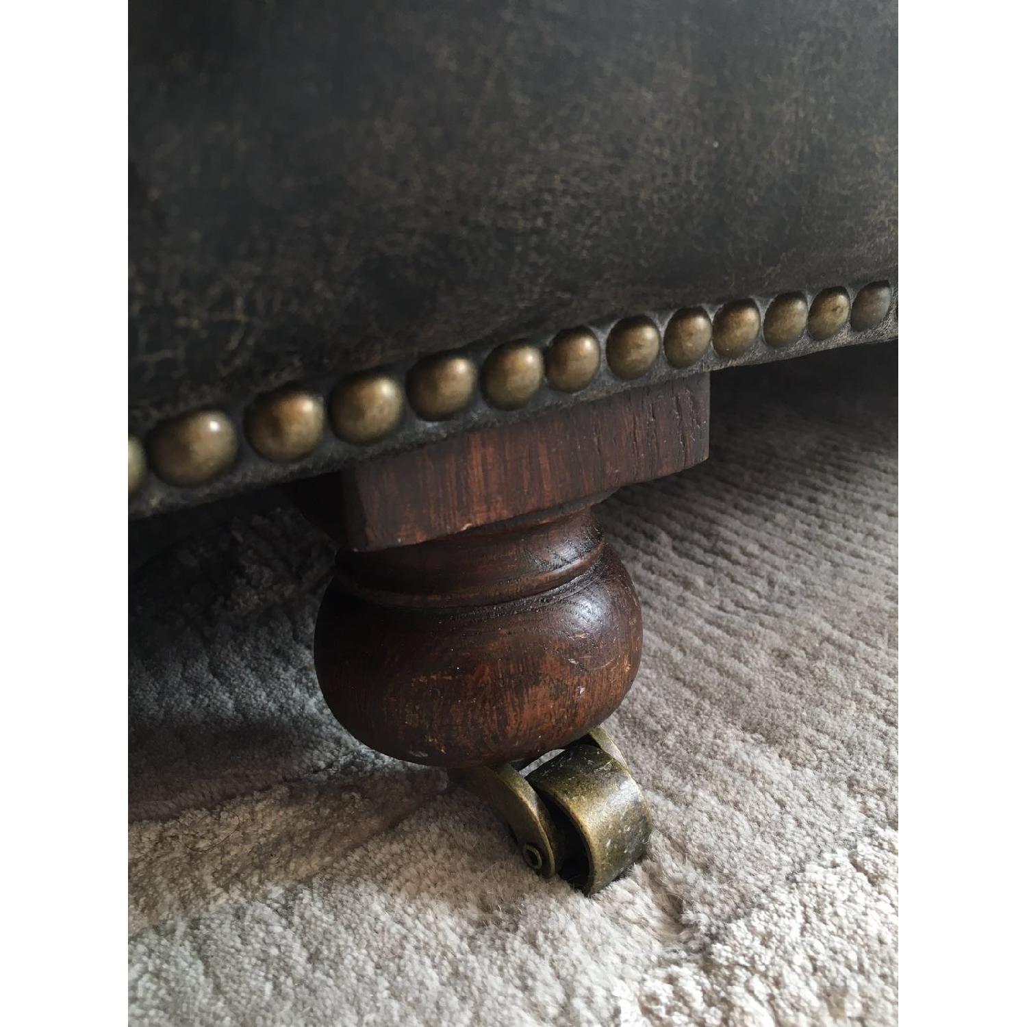 Restoration Hardware Leather Chesterfield Sofa - image-7