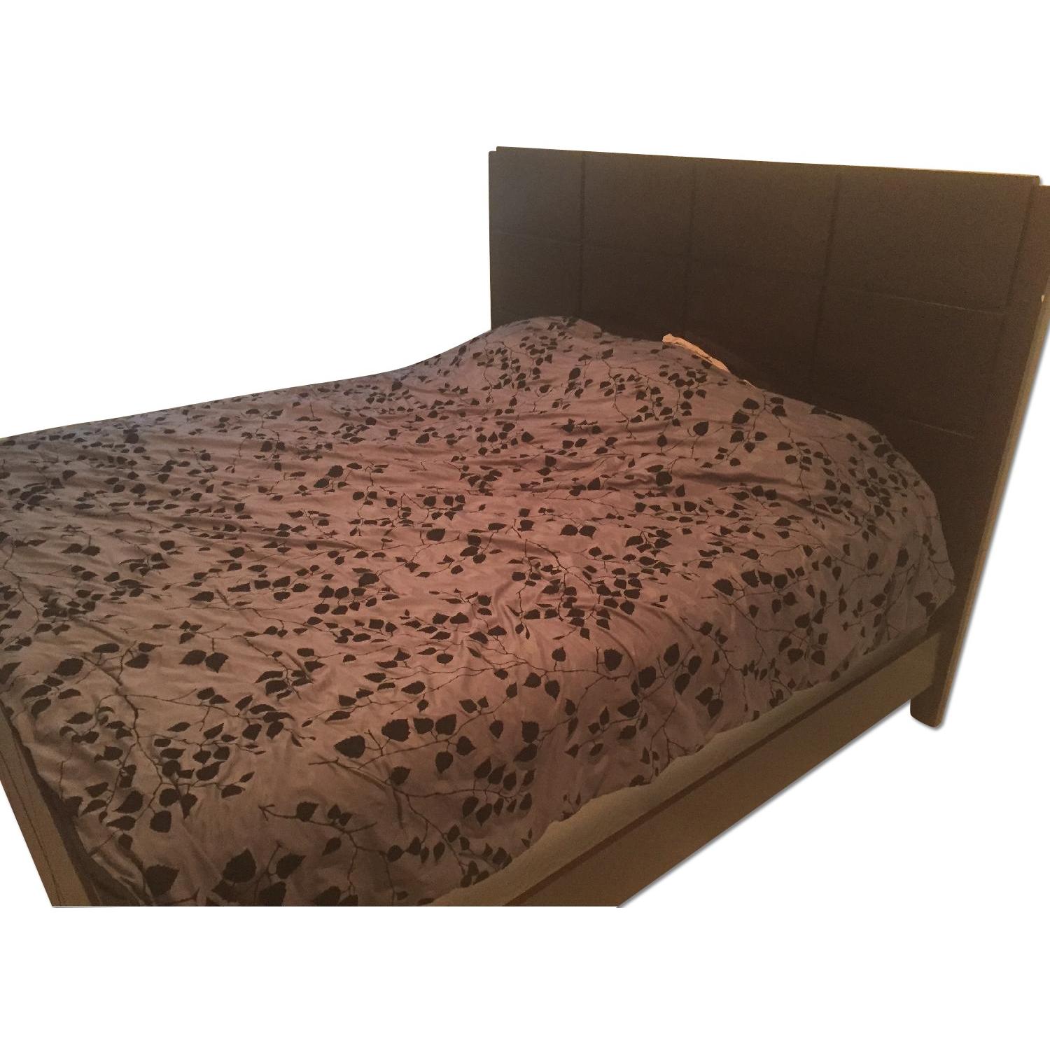 Dark Brown Wood King Bed Frame AptDeco