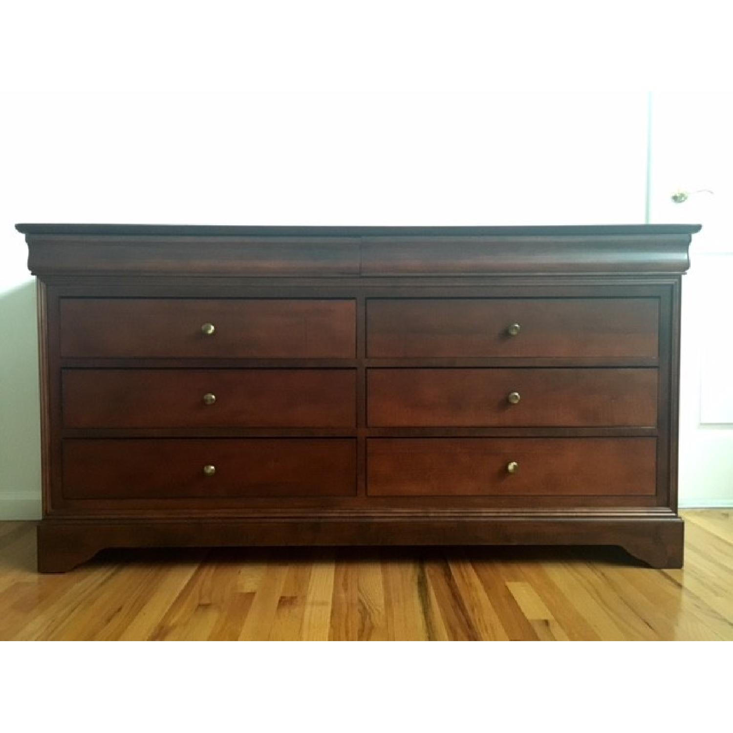 Shermag Cherry Dresser + 2 Nightstands - image-7