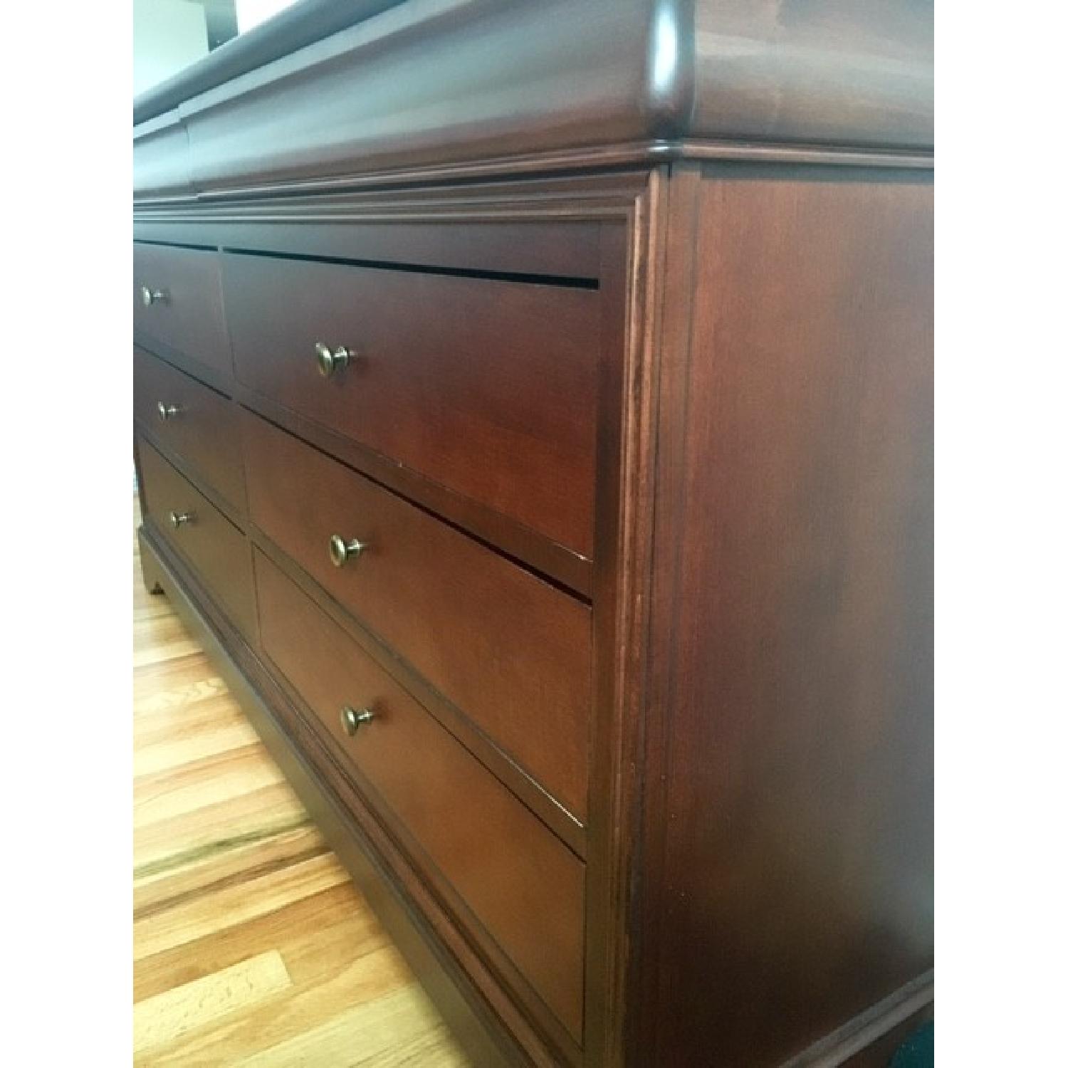 Shermag Cherry Dresser + 2 Nightstands - image-10