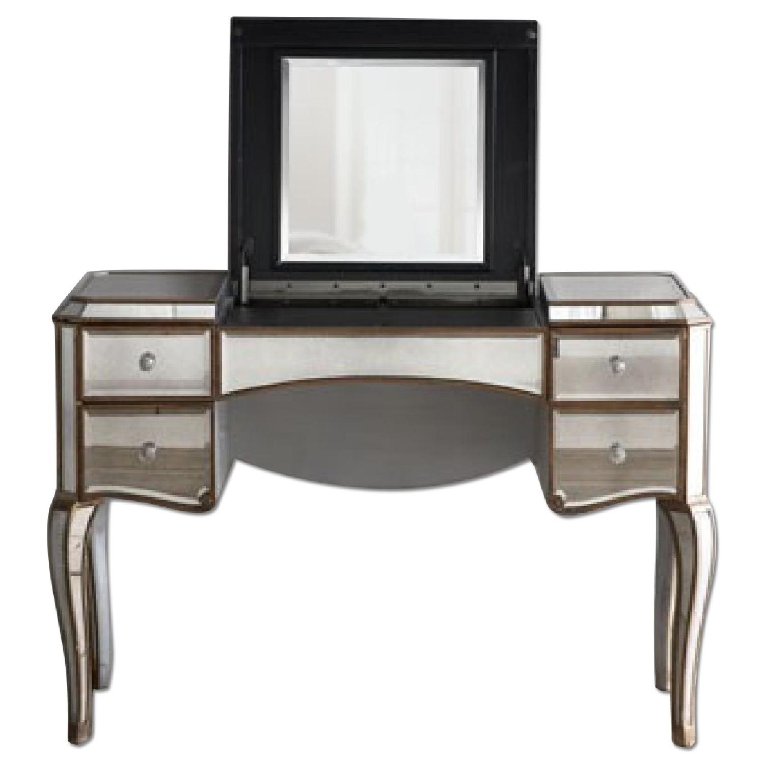Horchow Mirrored Vanity/Desk - AptDeco