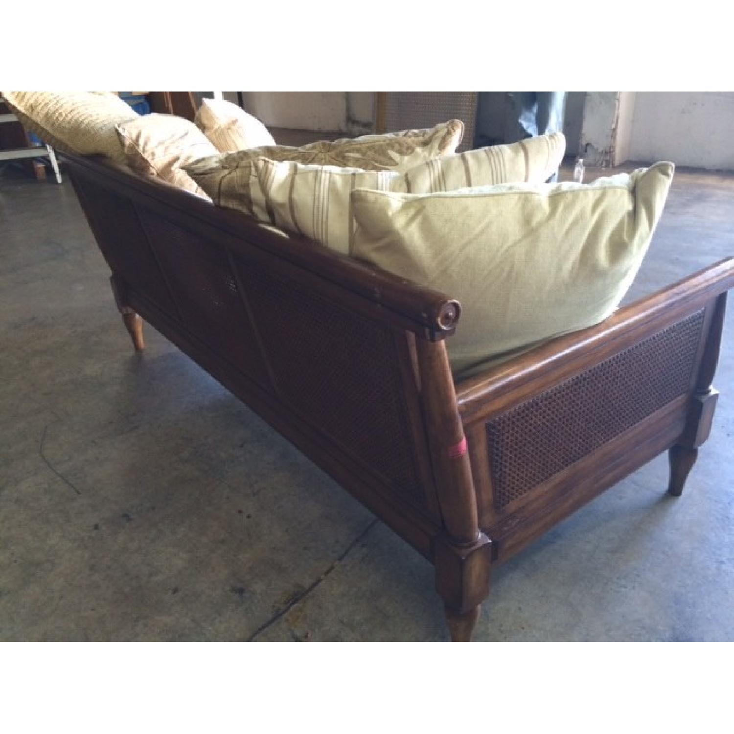 Baer's Furniture Traditional Rattan Backed Mahogany Sofas - Pair - image-3