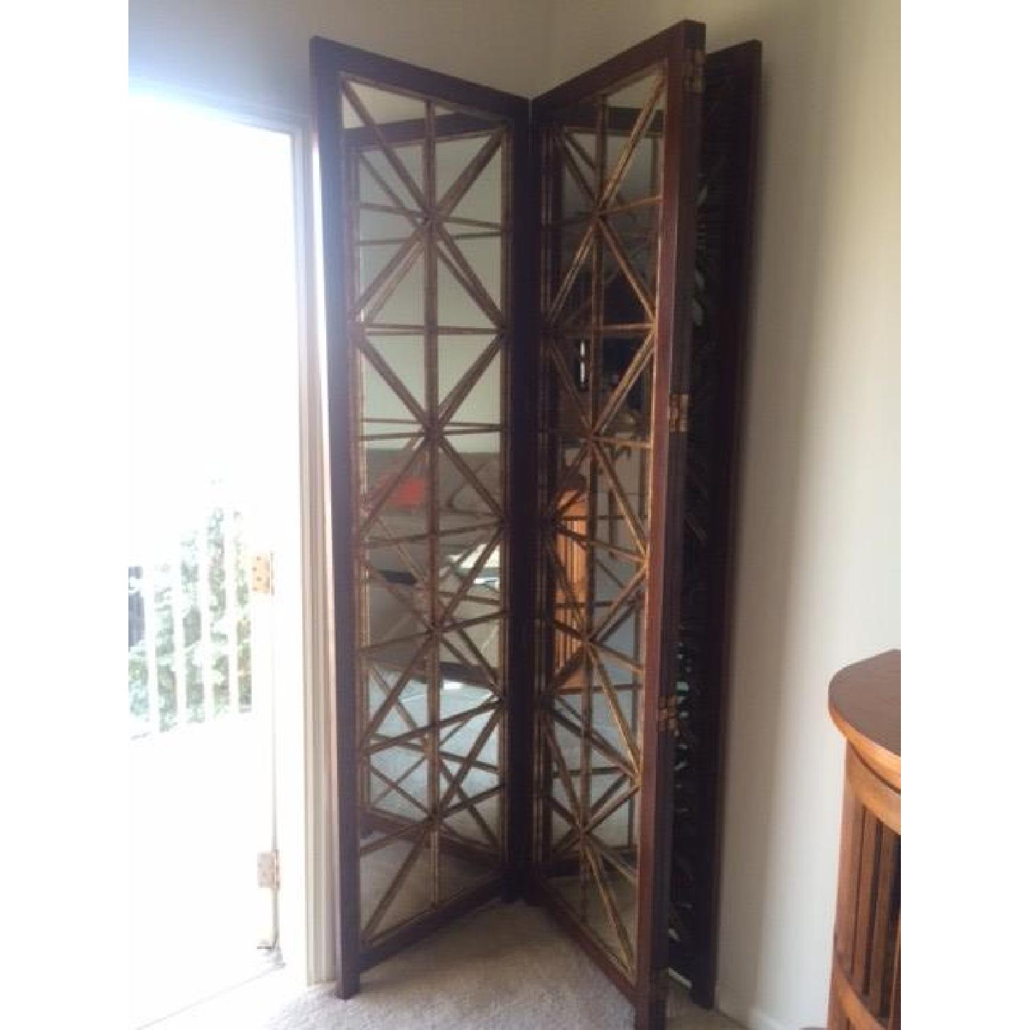 4 Panel Classical Mirror Room Divider AptDeco
