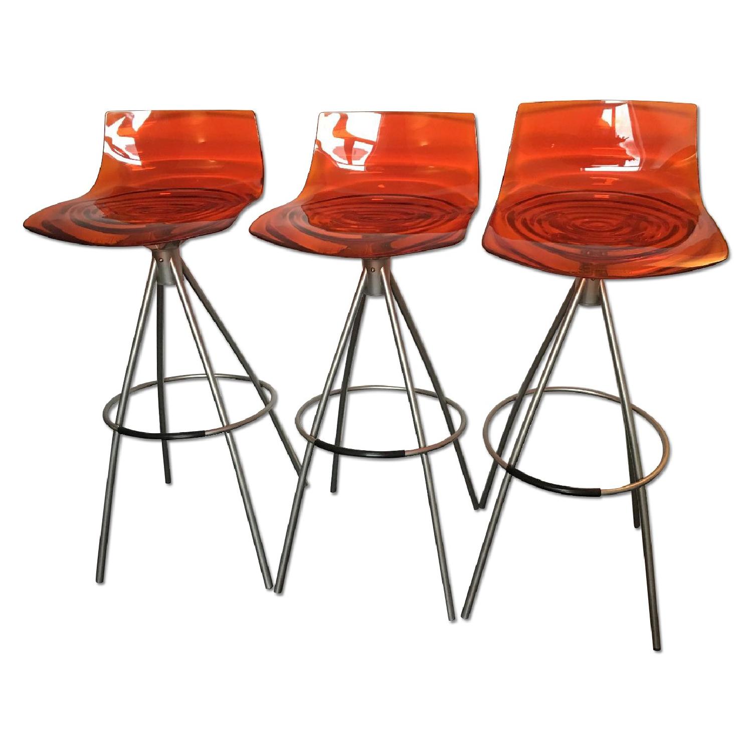 l'Eau Calligaris Bar Height Stools Set of 3 AptDeco