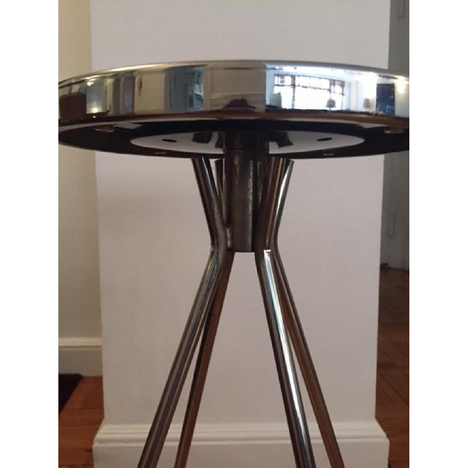 Silver Swivel Bar Stools - Pair - image-1