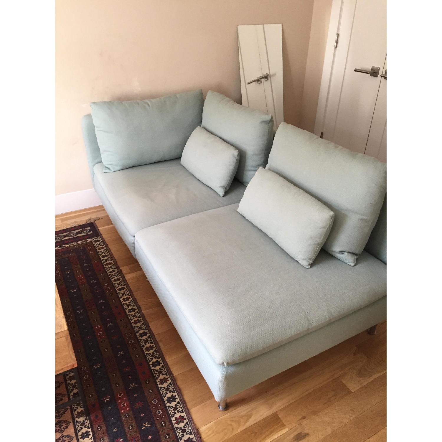 Ikea Soderhamn Duck Egg Blue Sofa AptDeco