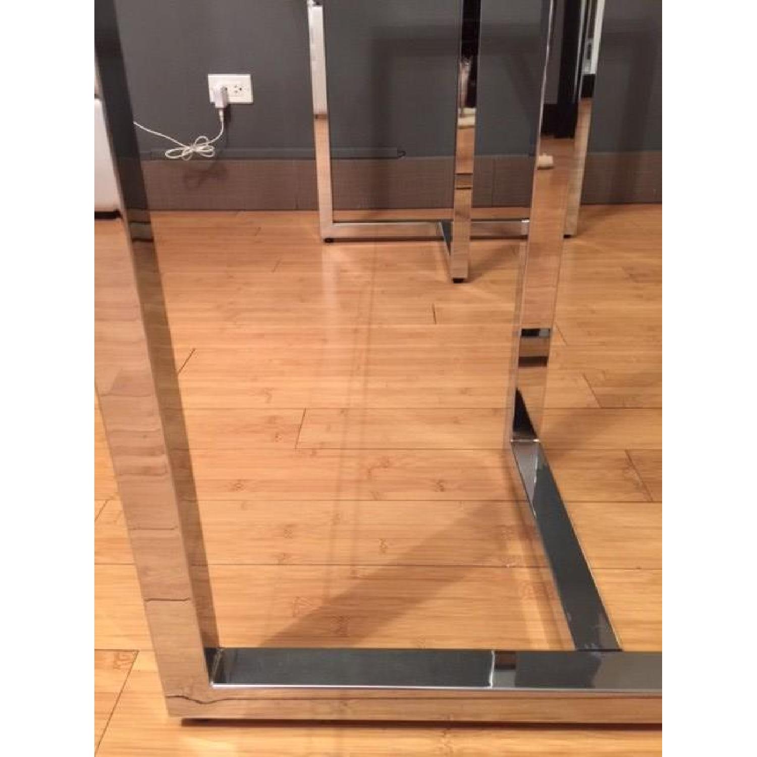 CB2 Silverado Chrome Rectangular Dining Table w/ 4 Chairs - image-5