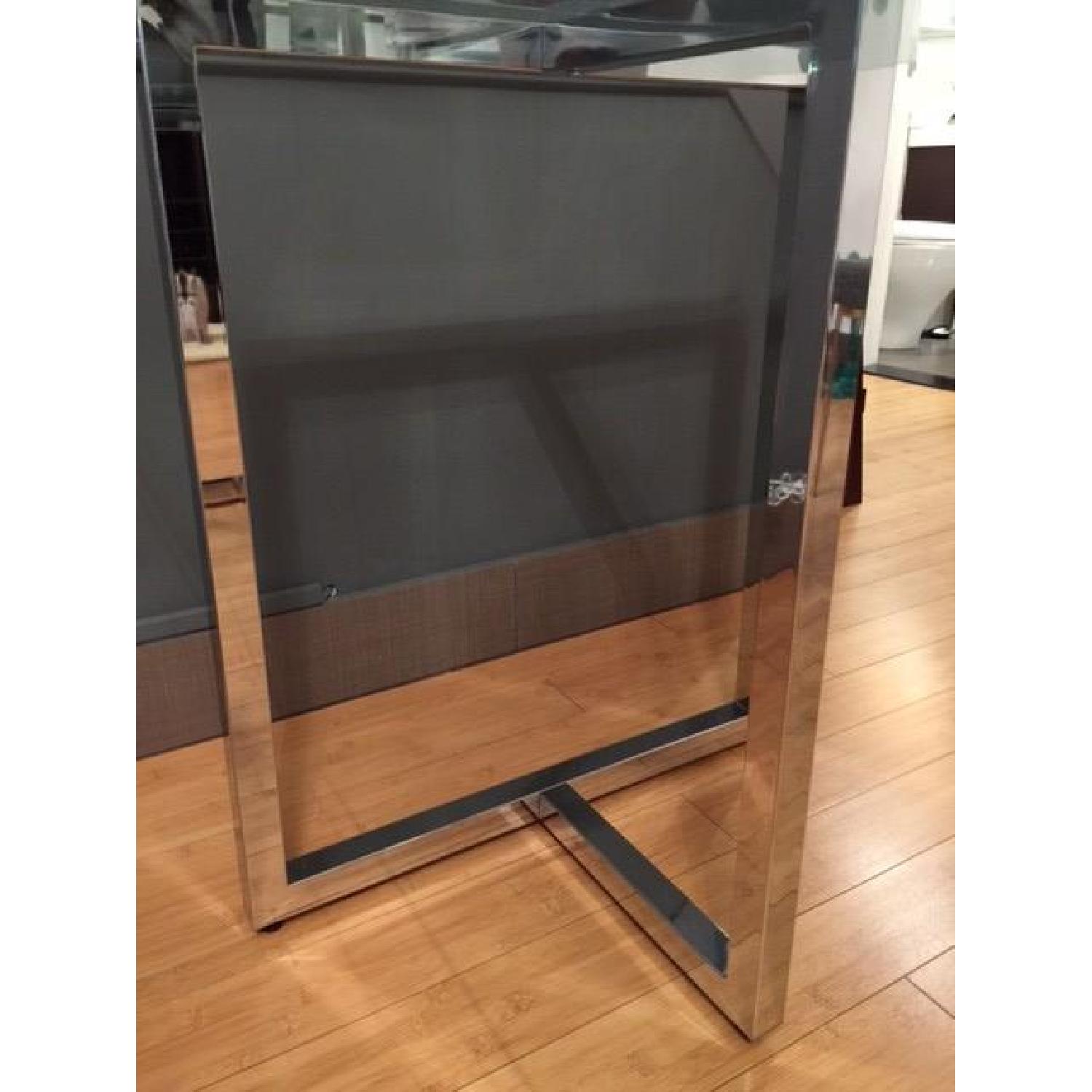 CB2 Silverado Chrome Rectangular Dining Table w/ 4 Chairs - image-6