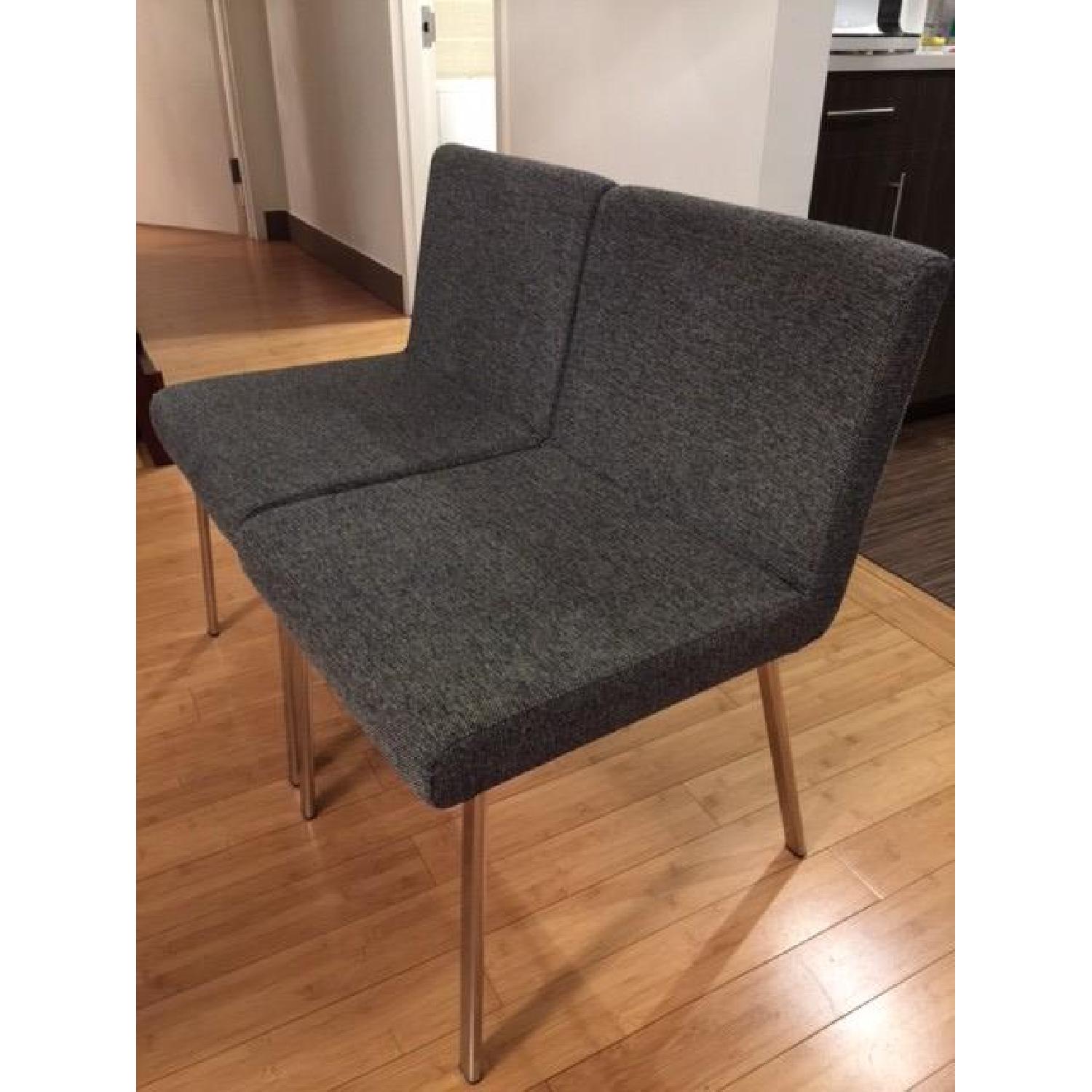 CB2 Silverado Chrome Rectangular Dining Table w/ 4 Chairs - image-7