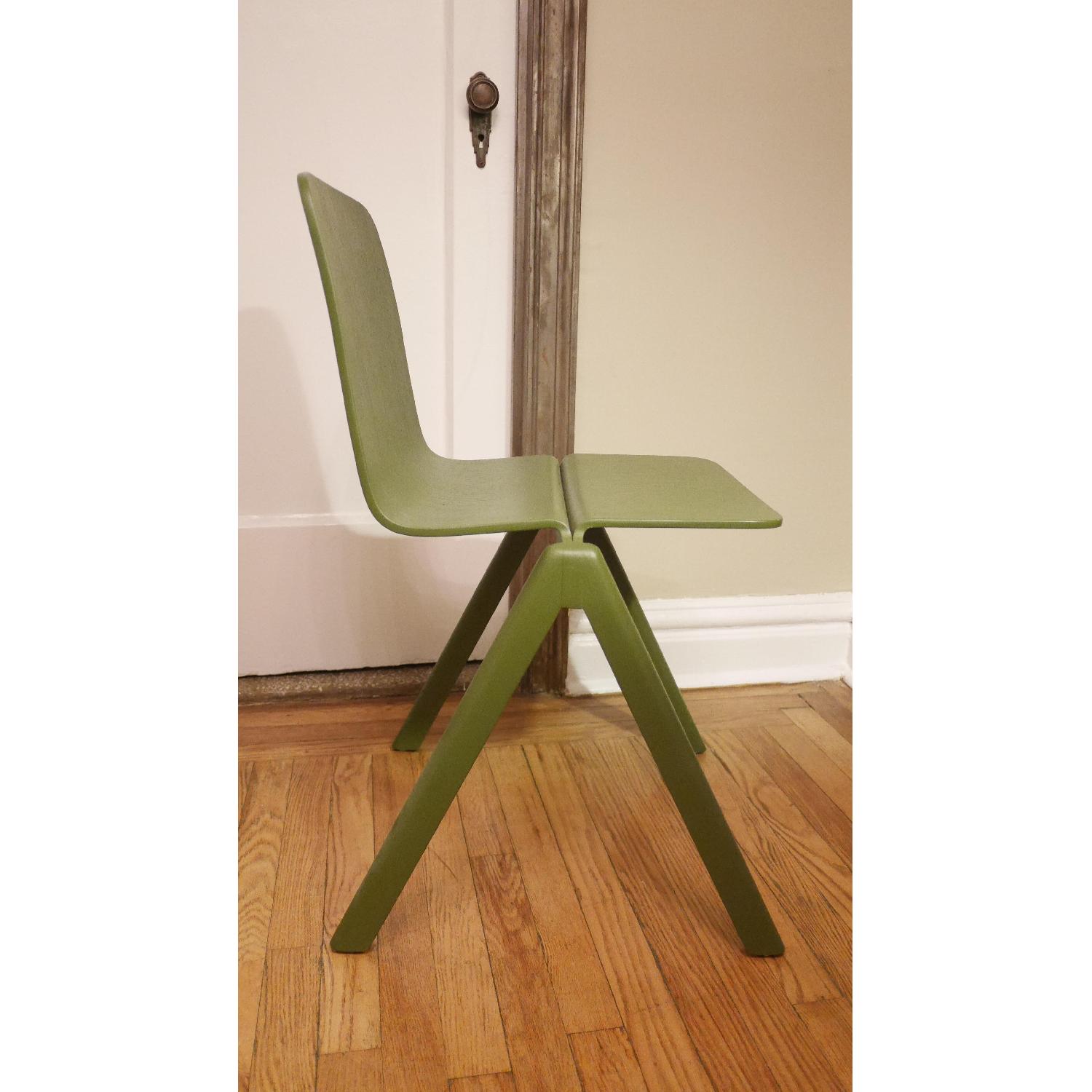 Hay Chair Stackable Hay Copenhague Stackable Chairs in Green - Pair - AptDeco