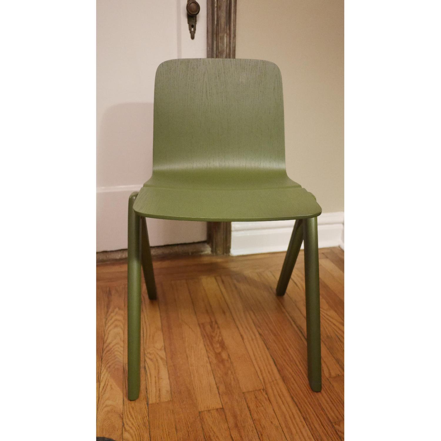Hay Chair Stackable Hay Copenhague Stackable Chairs in Green - Pair - AptDeco