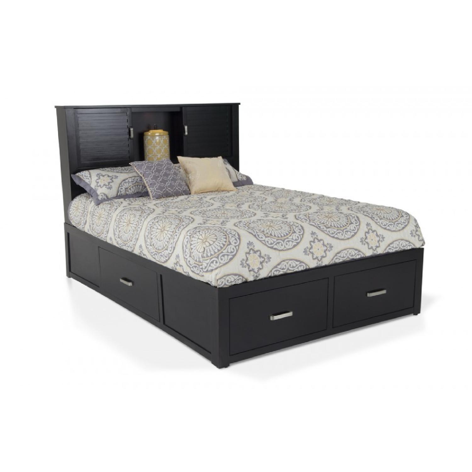 Bob's Furniture Black Dalton Queen Storage Bed - image-3