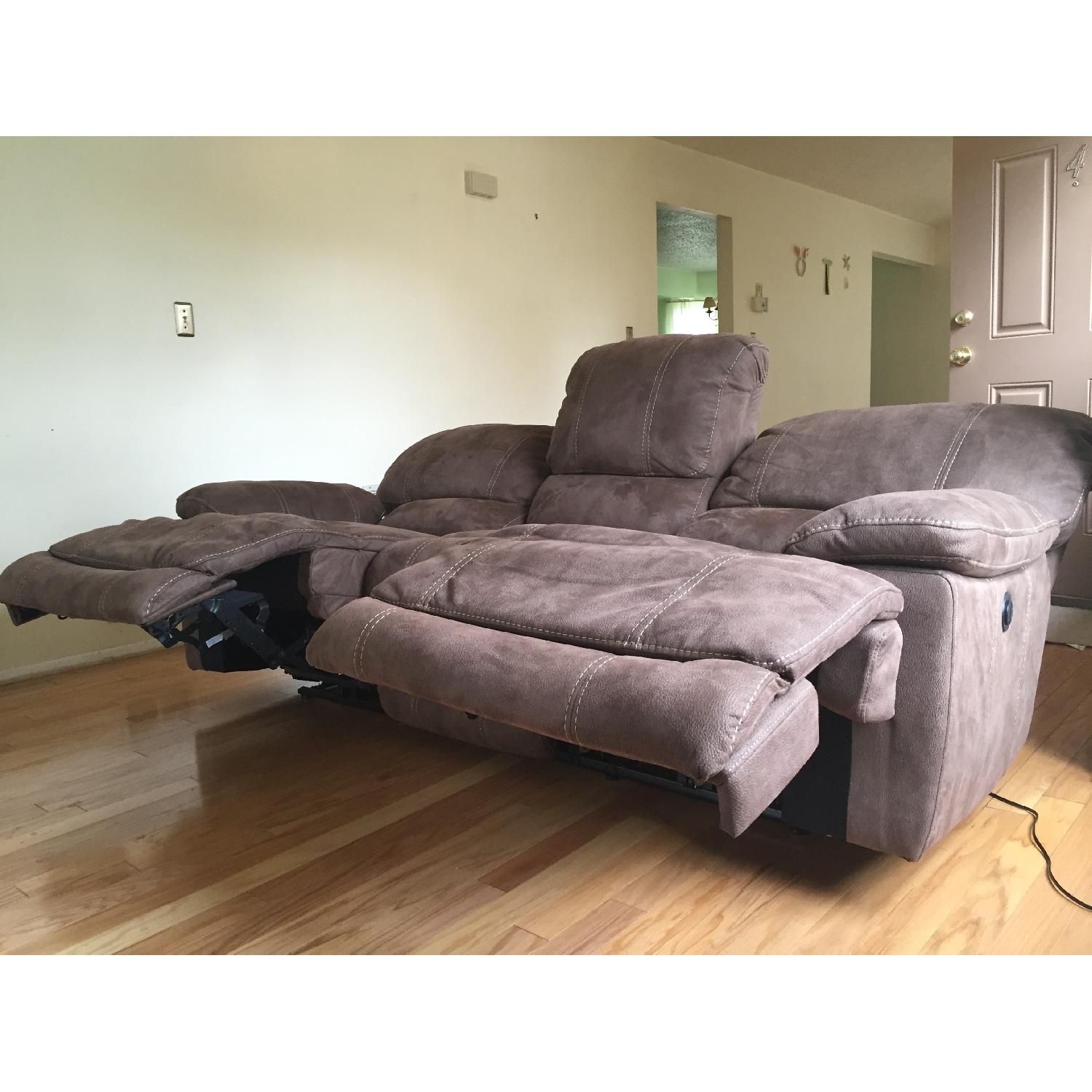 Macy's Power Dual Recliner Sofa - image-4