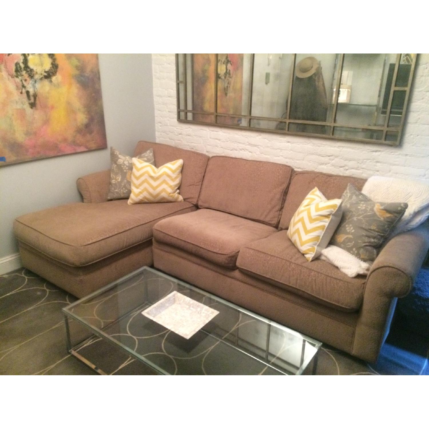 Sleeper Sectional Sofa w/ Chaise Lounge - image-1