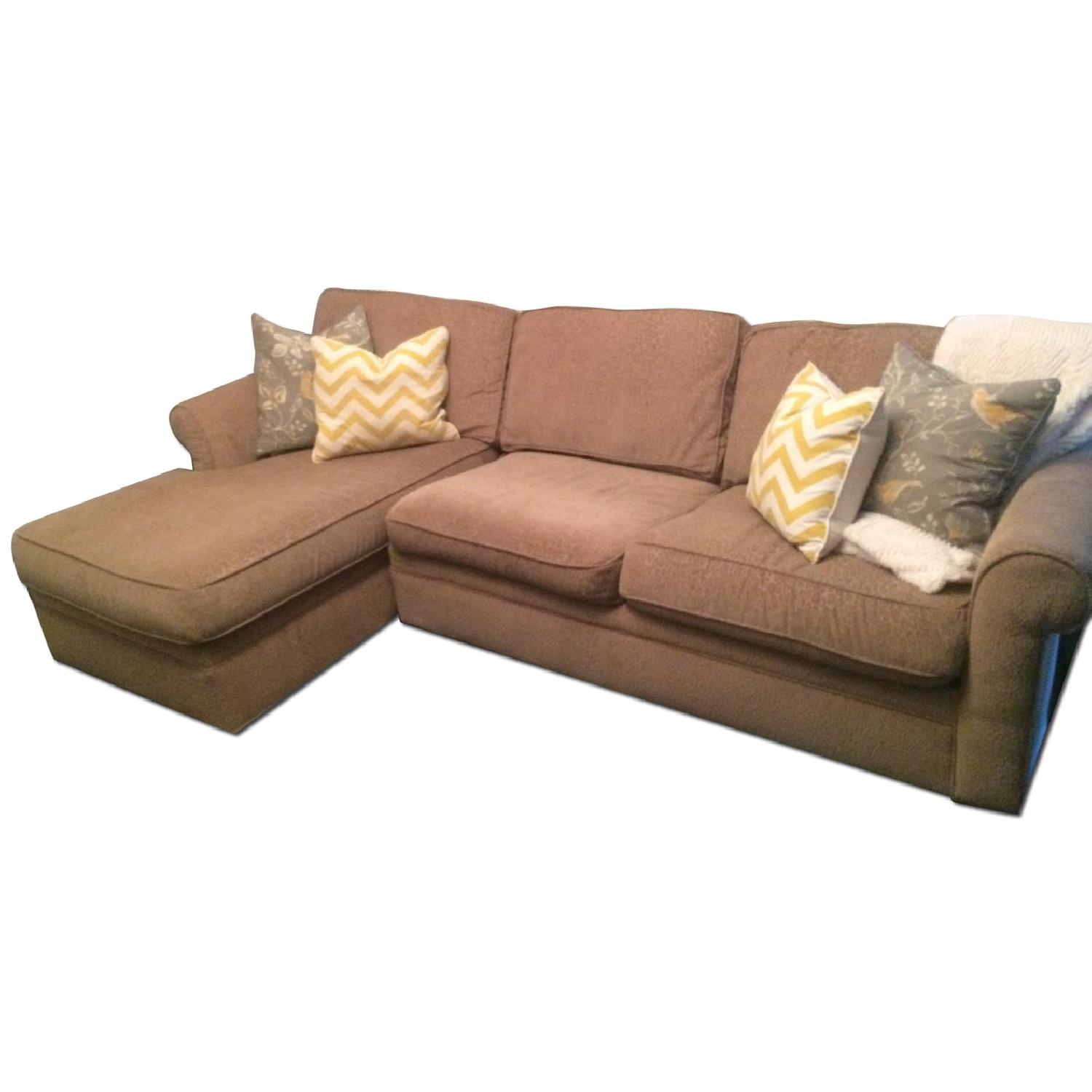 Sleeper Sectional Sofa w/ Chaise Lounge - image-0