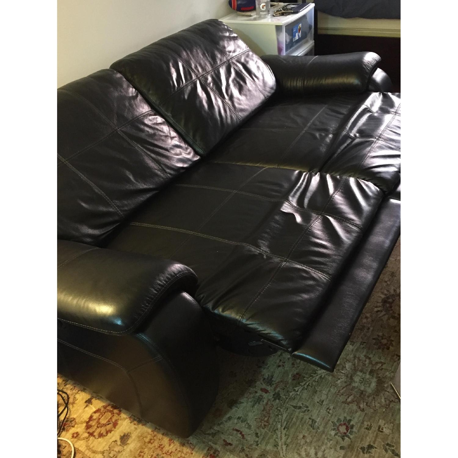 Raymour & Flanigan Alden Leather Power-Reclining Sofa - image-8