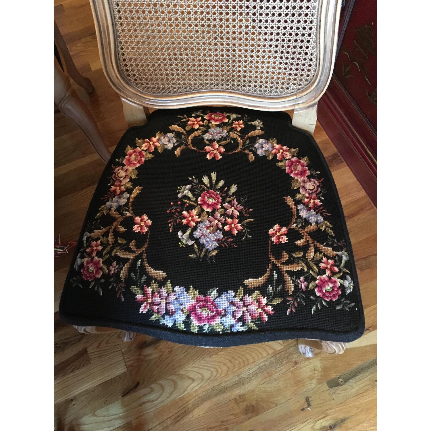 Vintage French Provincial Wood Dining Chairs - Set of 6 - image-3