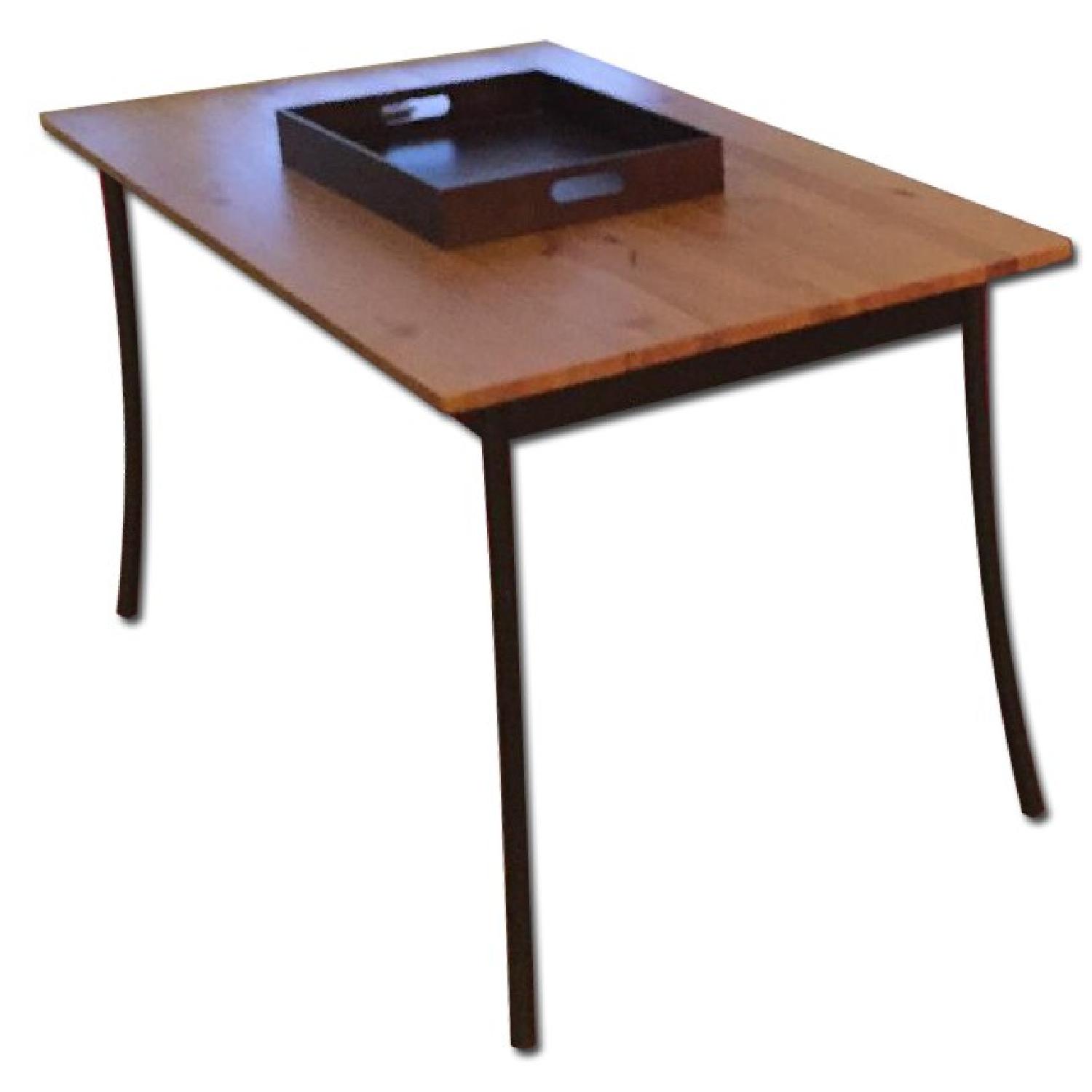 Ikea Wood Top Dining Table - image-0