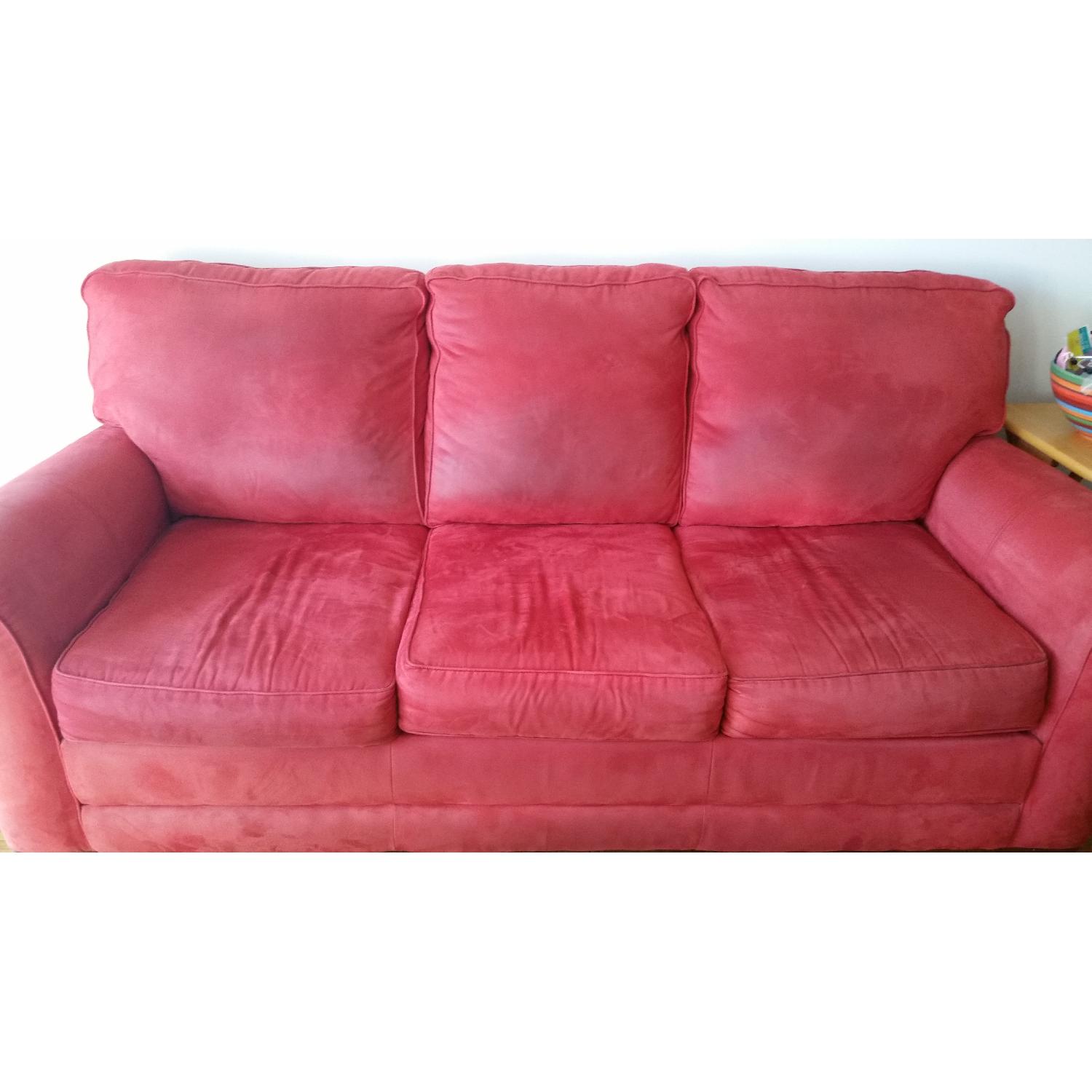 Red Queen Size Sleeper Sofa - image-1