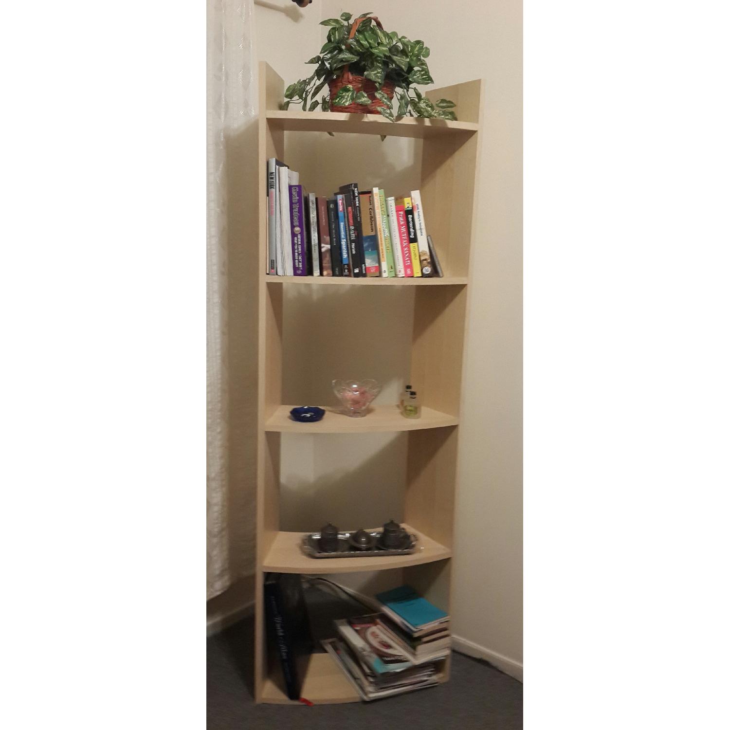 Crate & Barrel Wavy Bookcases - Pair - image-2