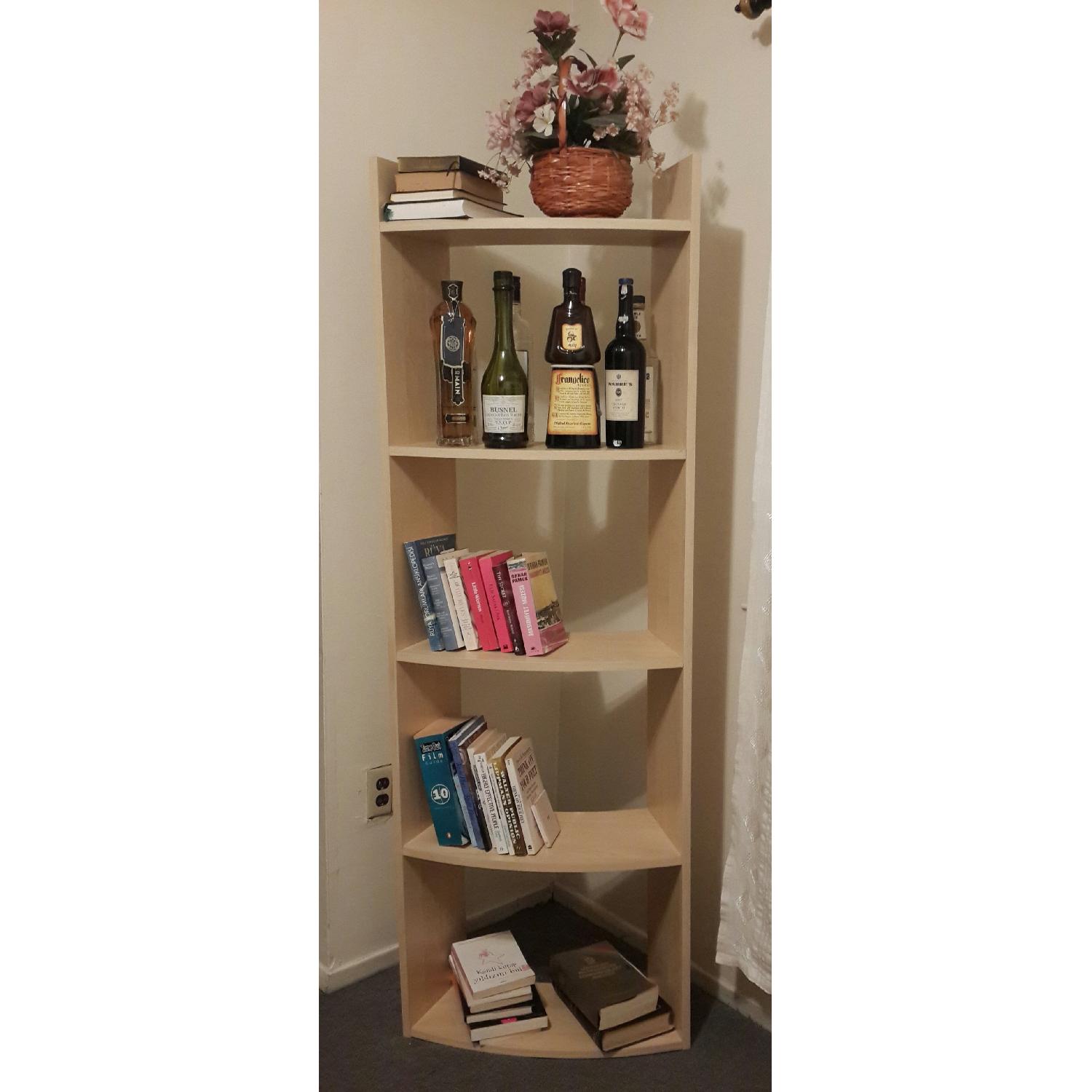 Crate & Barrel Wavy Bookcases - Pair - image-3