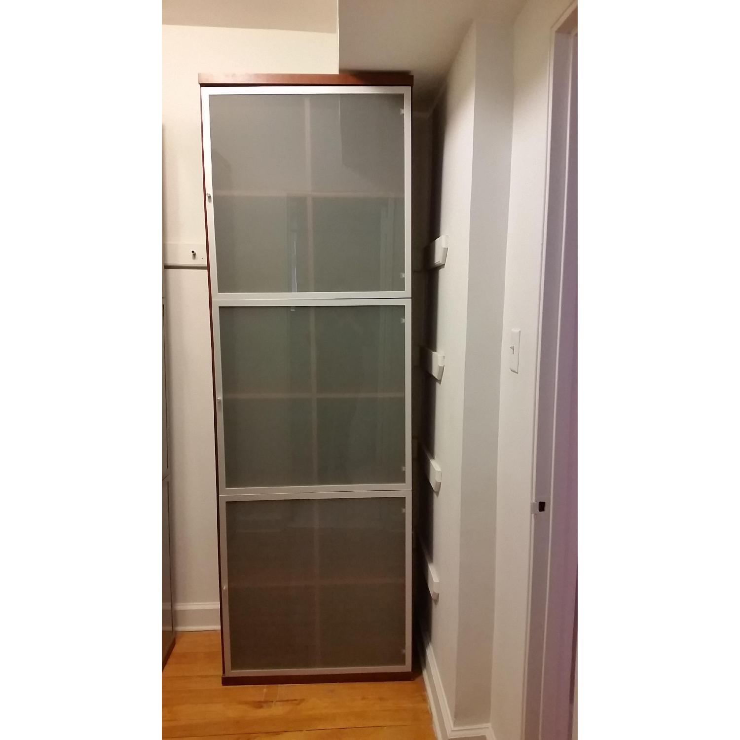 Ikea Storage Cabinet w/ Frosted Doors - image-2